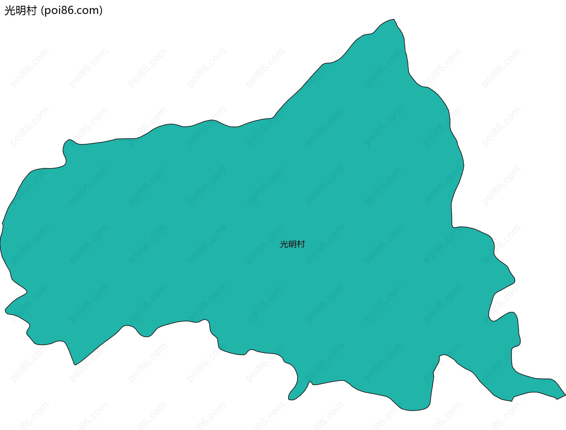 光明村边界地图