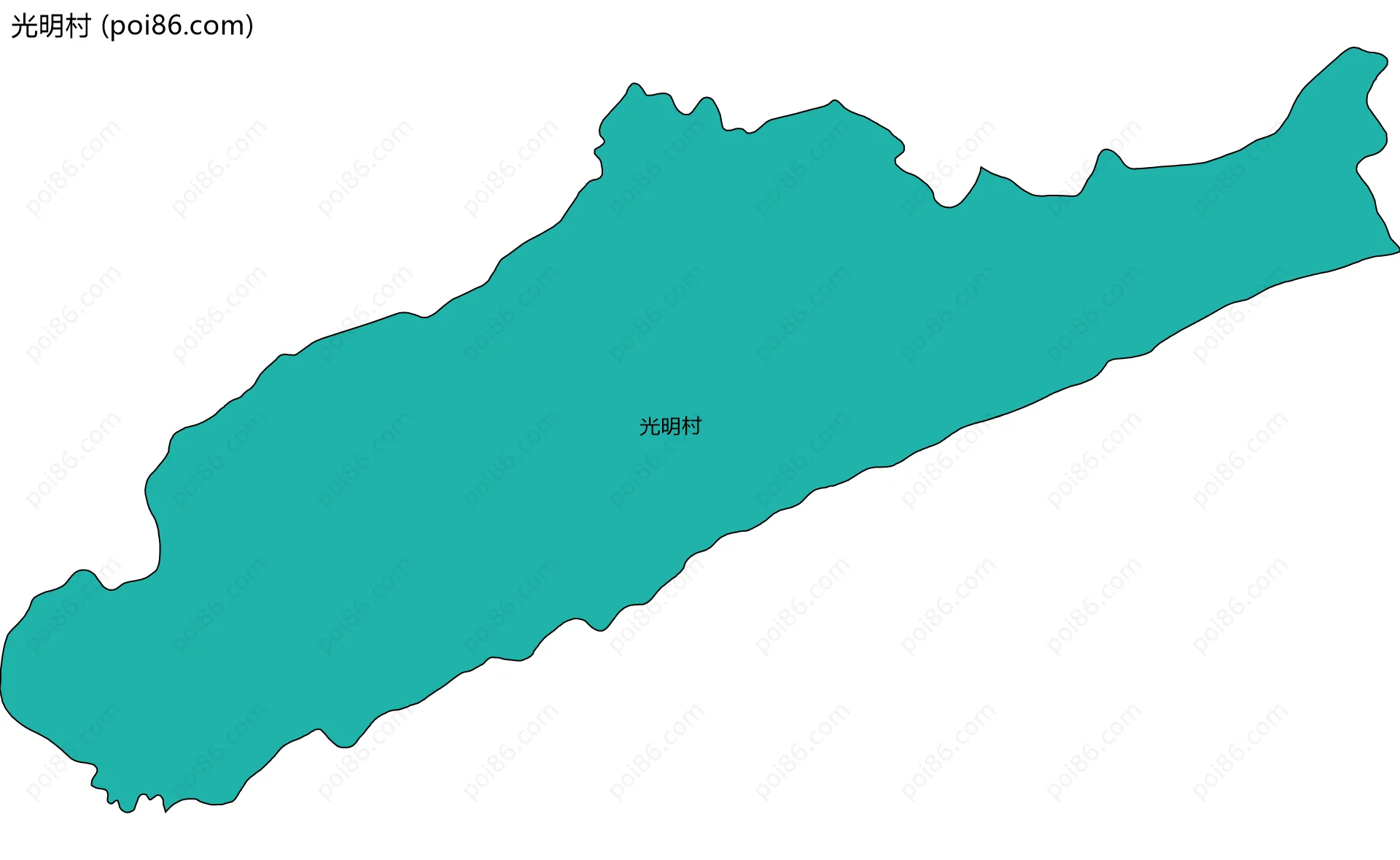 光明村边界地图