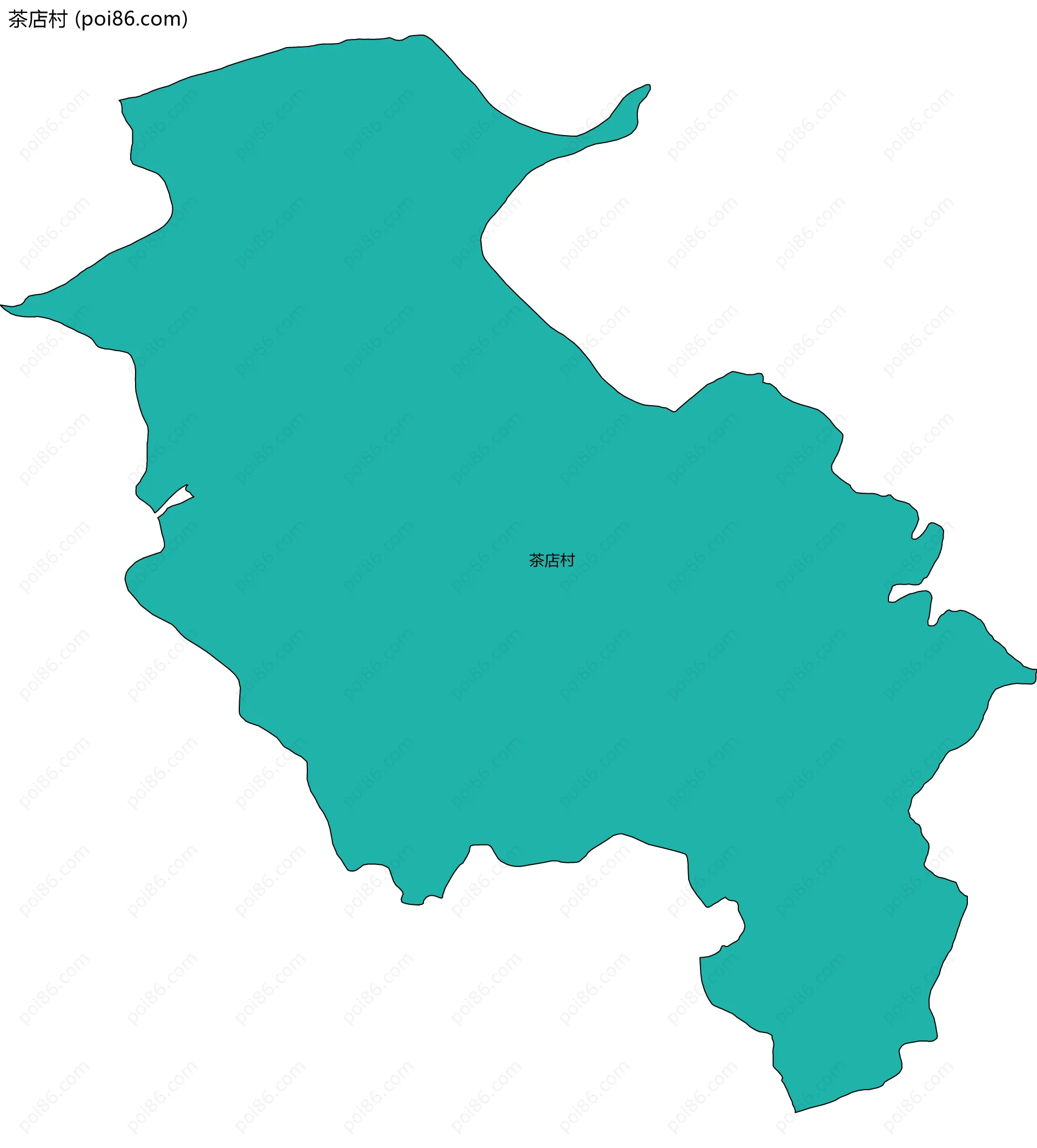 茶店村边界地图