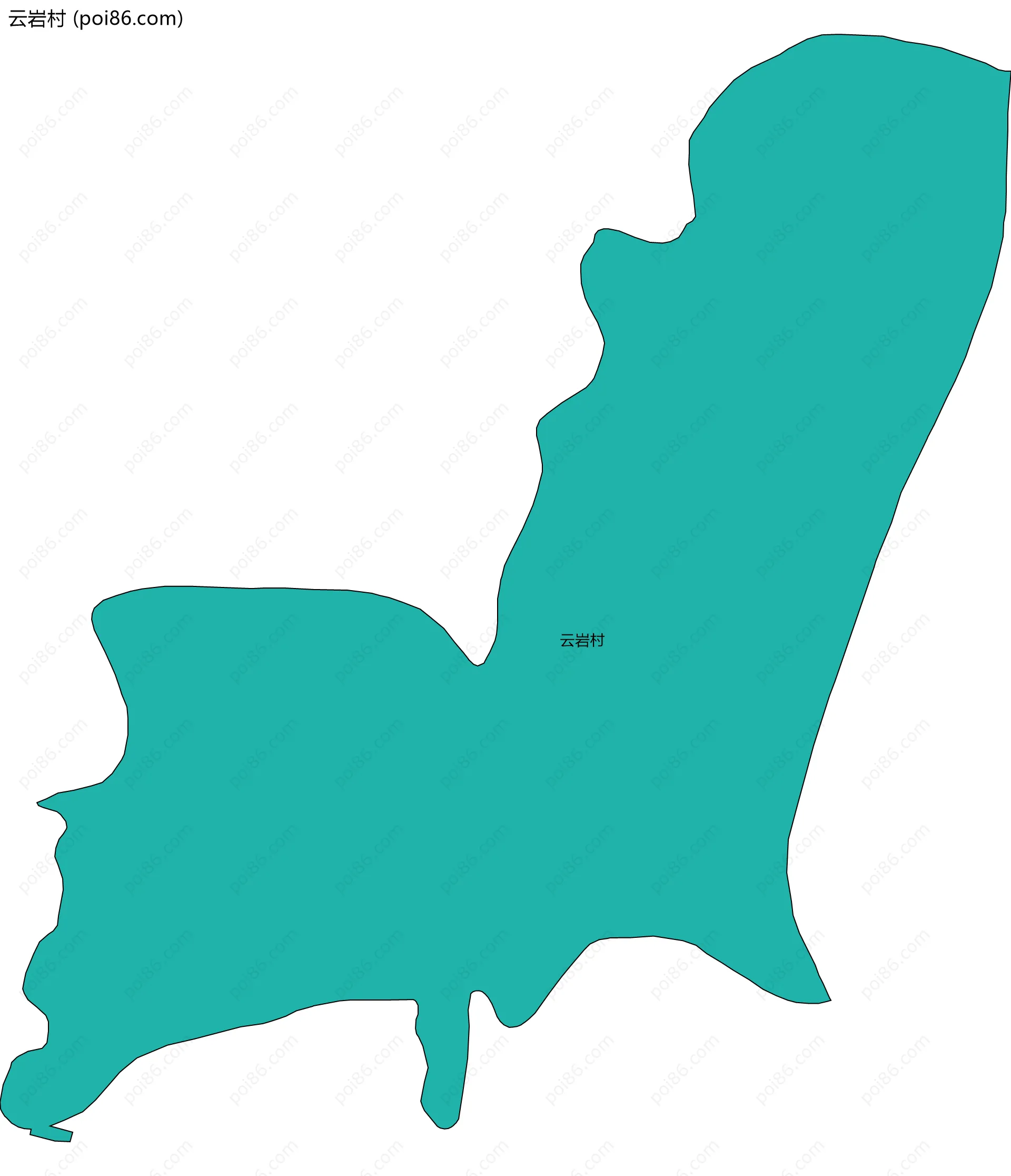 云岩村边界地图