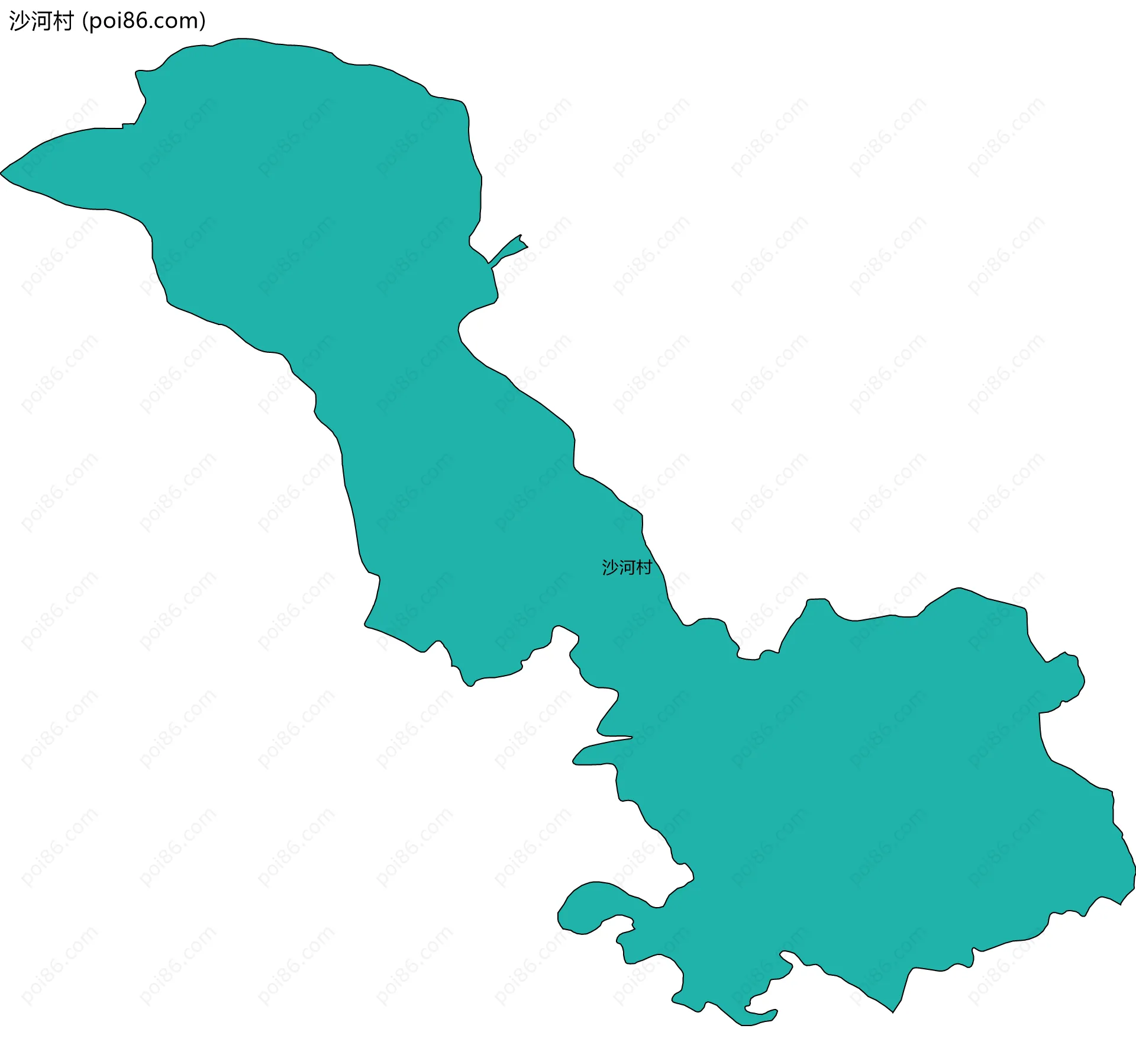沙河村边界地图