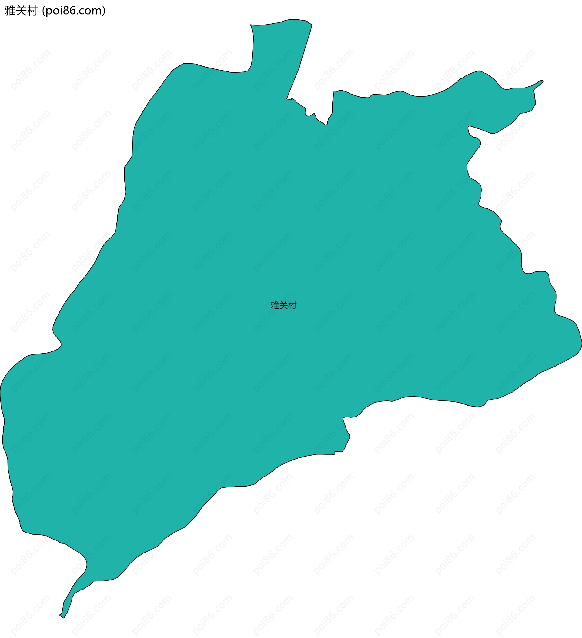 雅关村边界地图