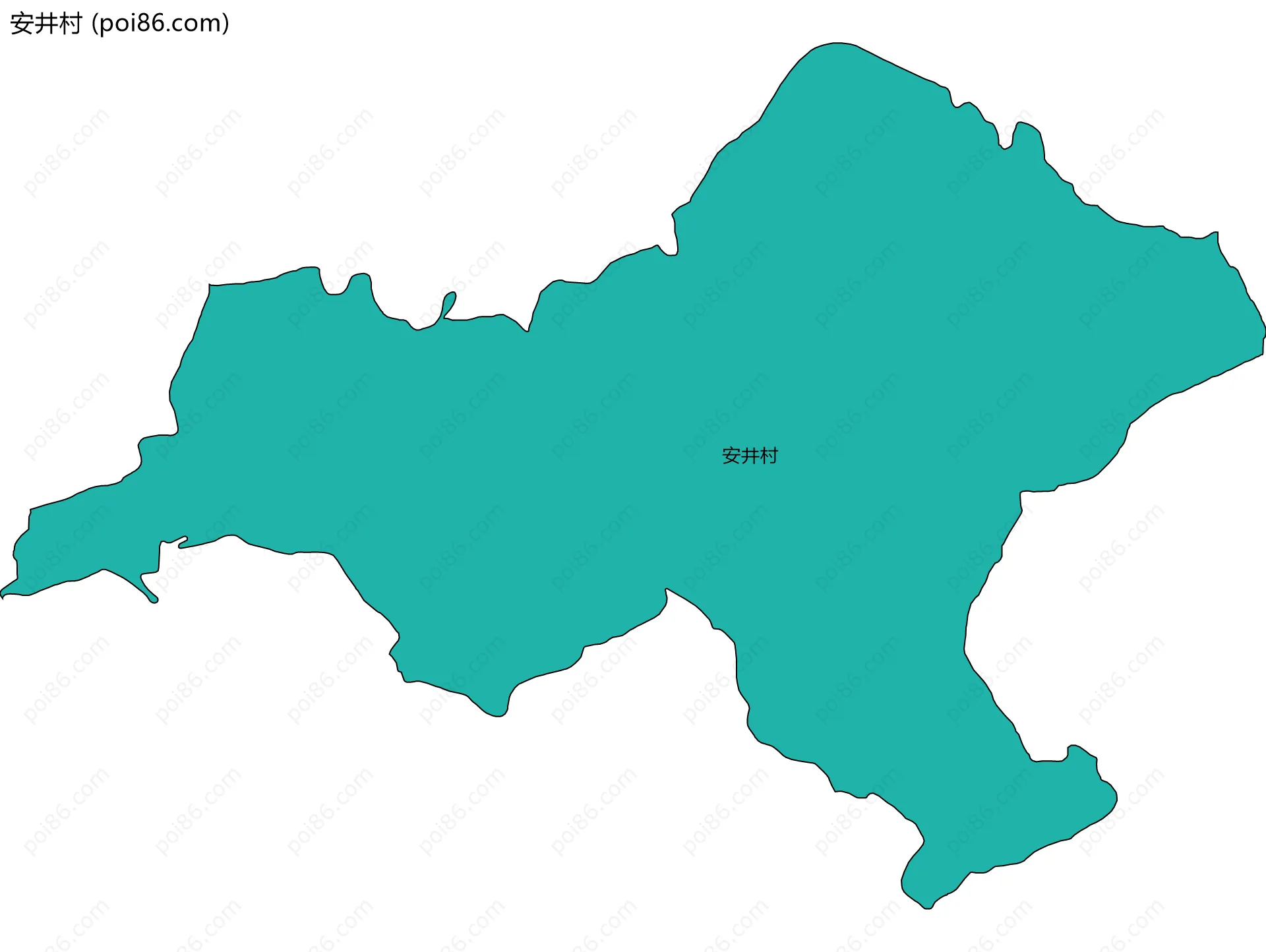 安井村边界地图