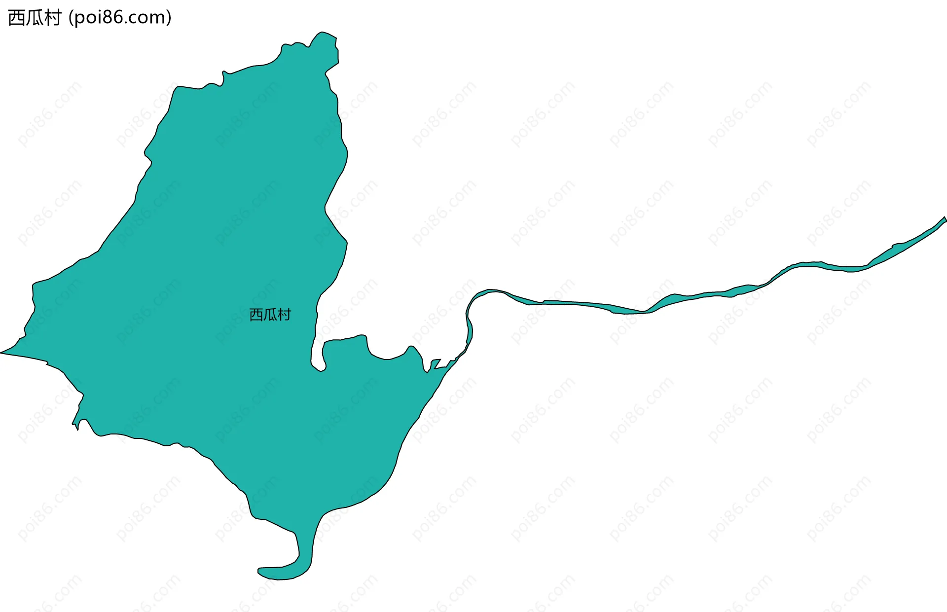西瓜村边界地图