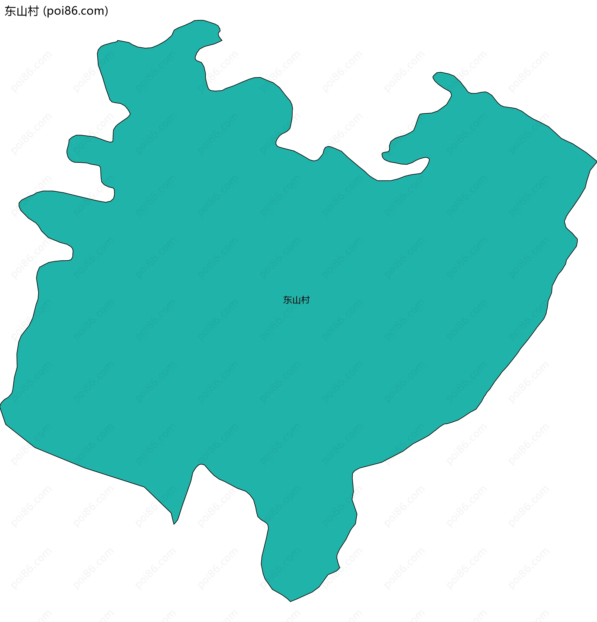 东山村边界地图