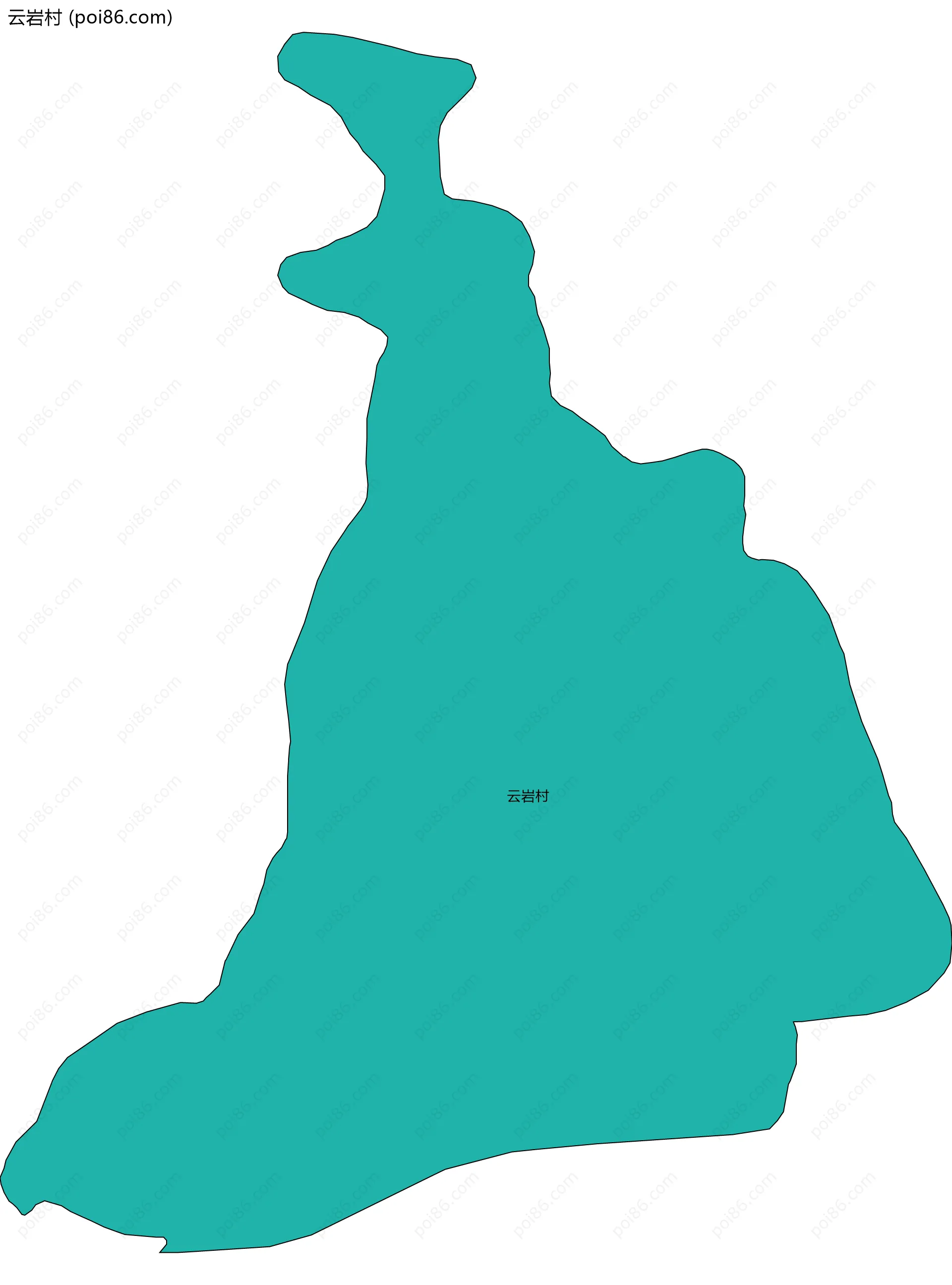 云岩村边界地图