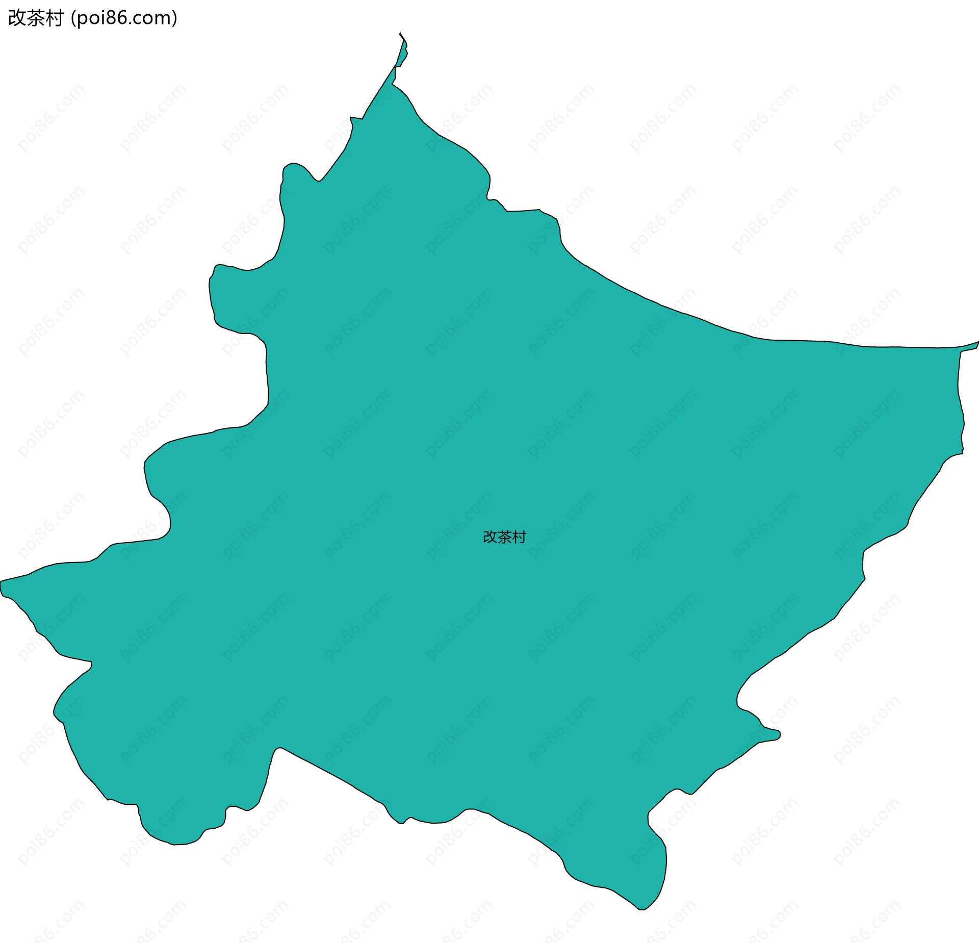 改茶村边界地图