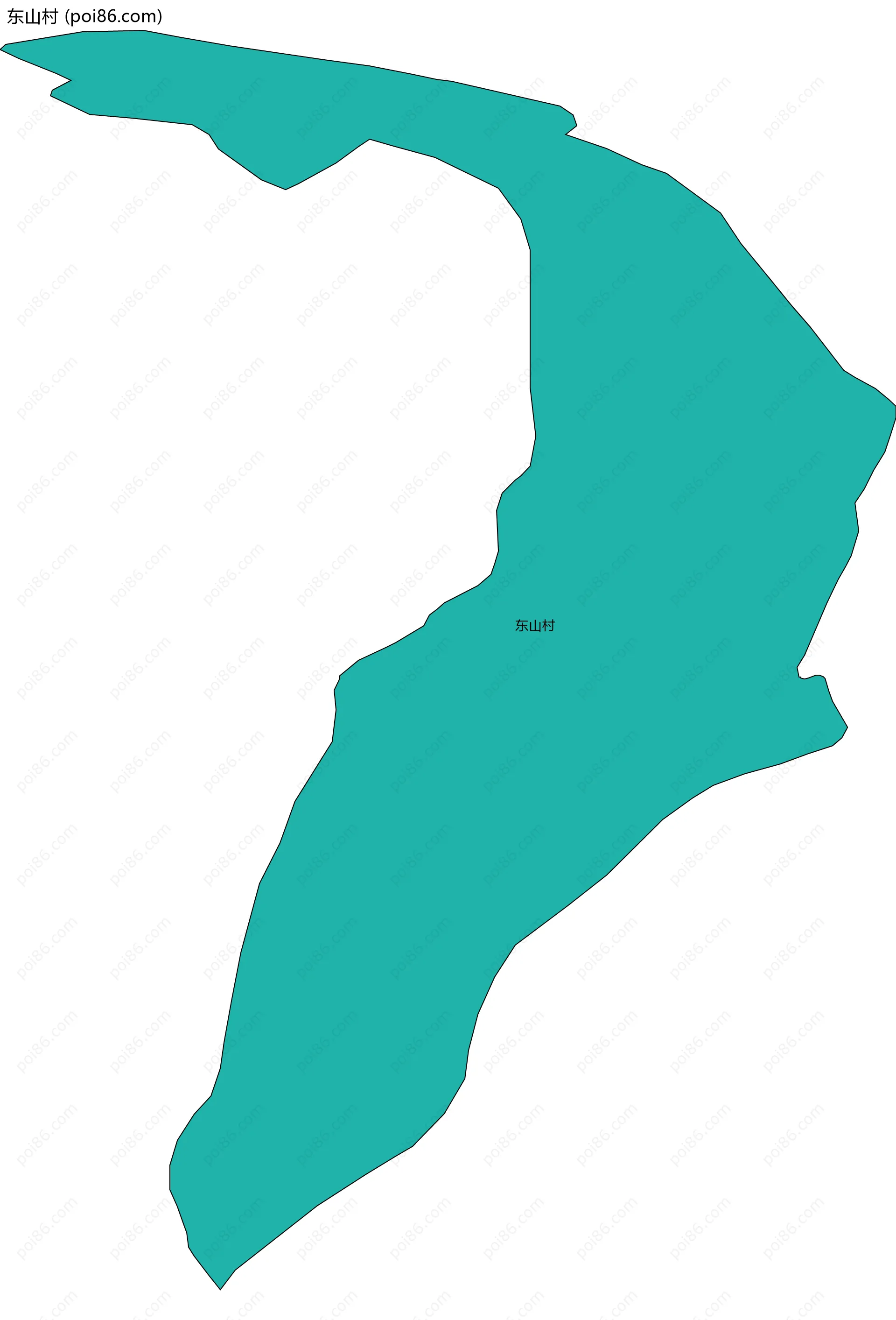 东山村边界地图