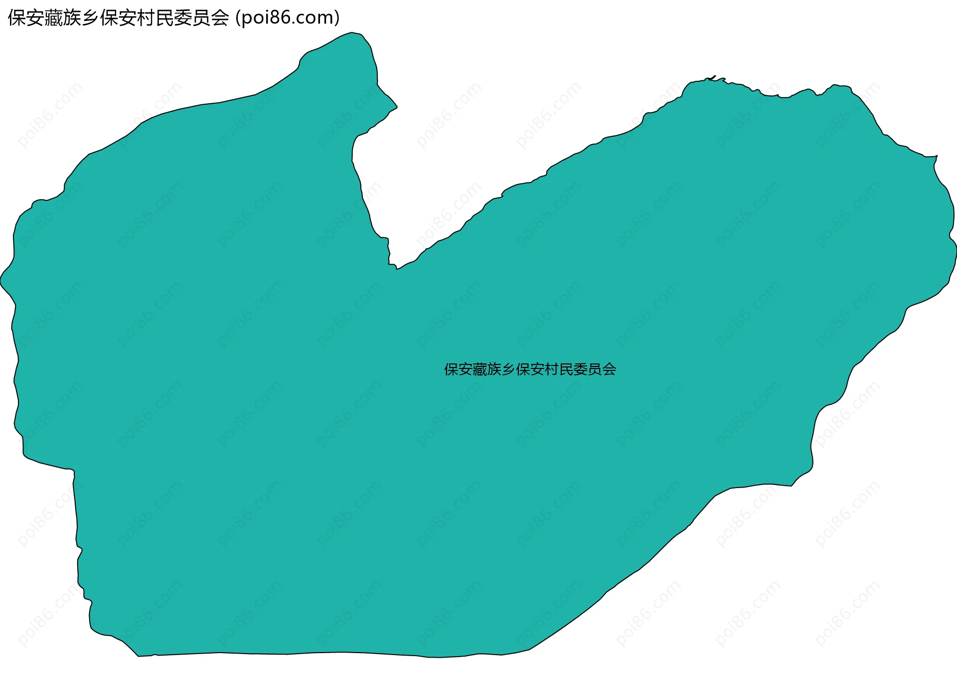 保安藏族乡保安村民委员会边界地图