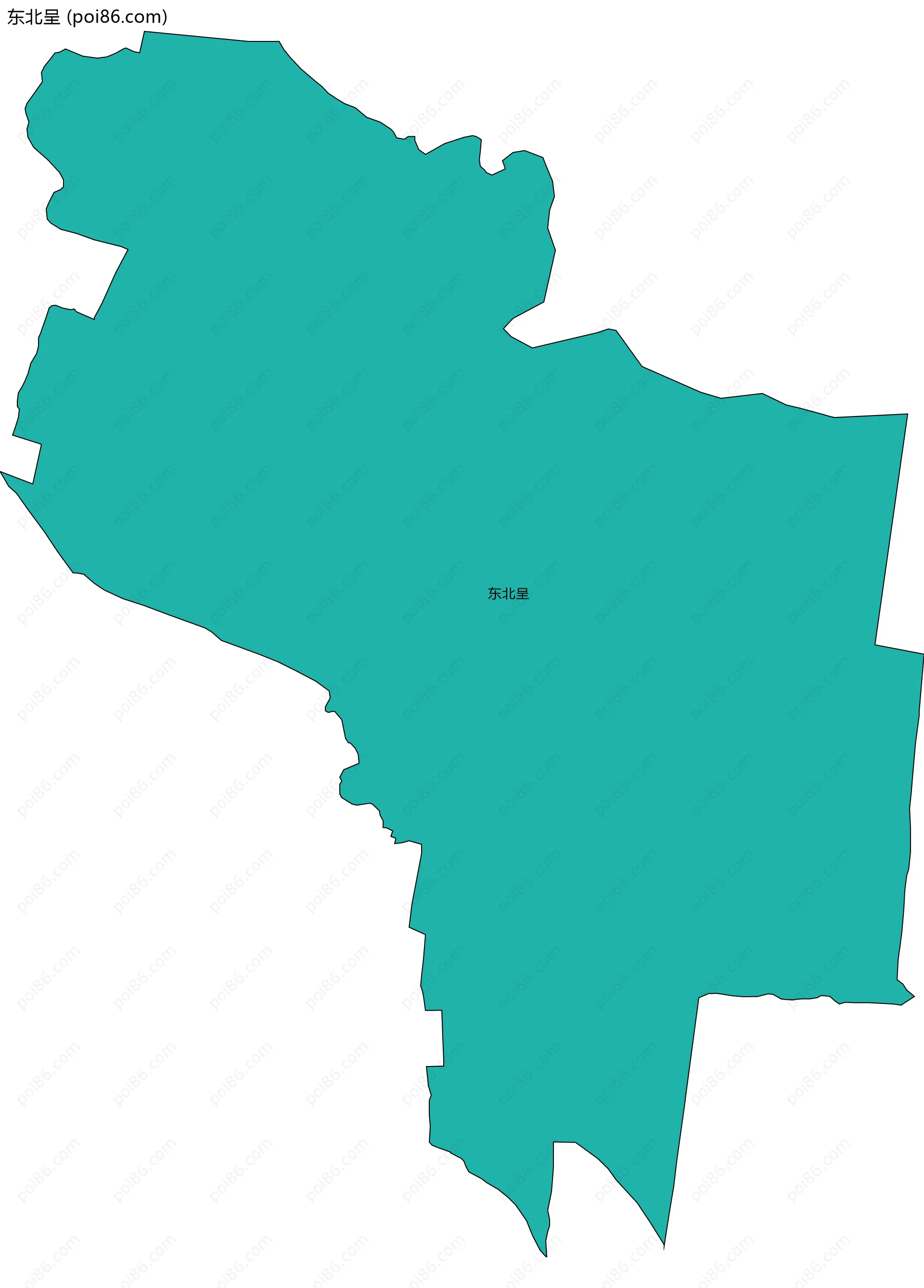 东北呈边界地图