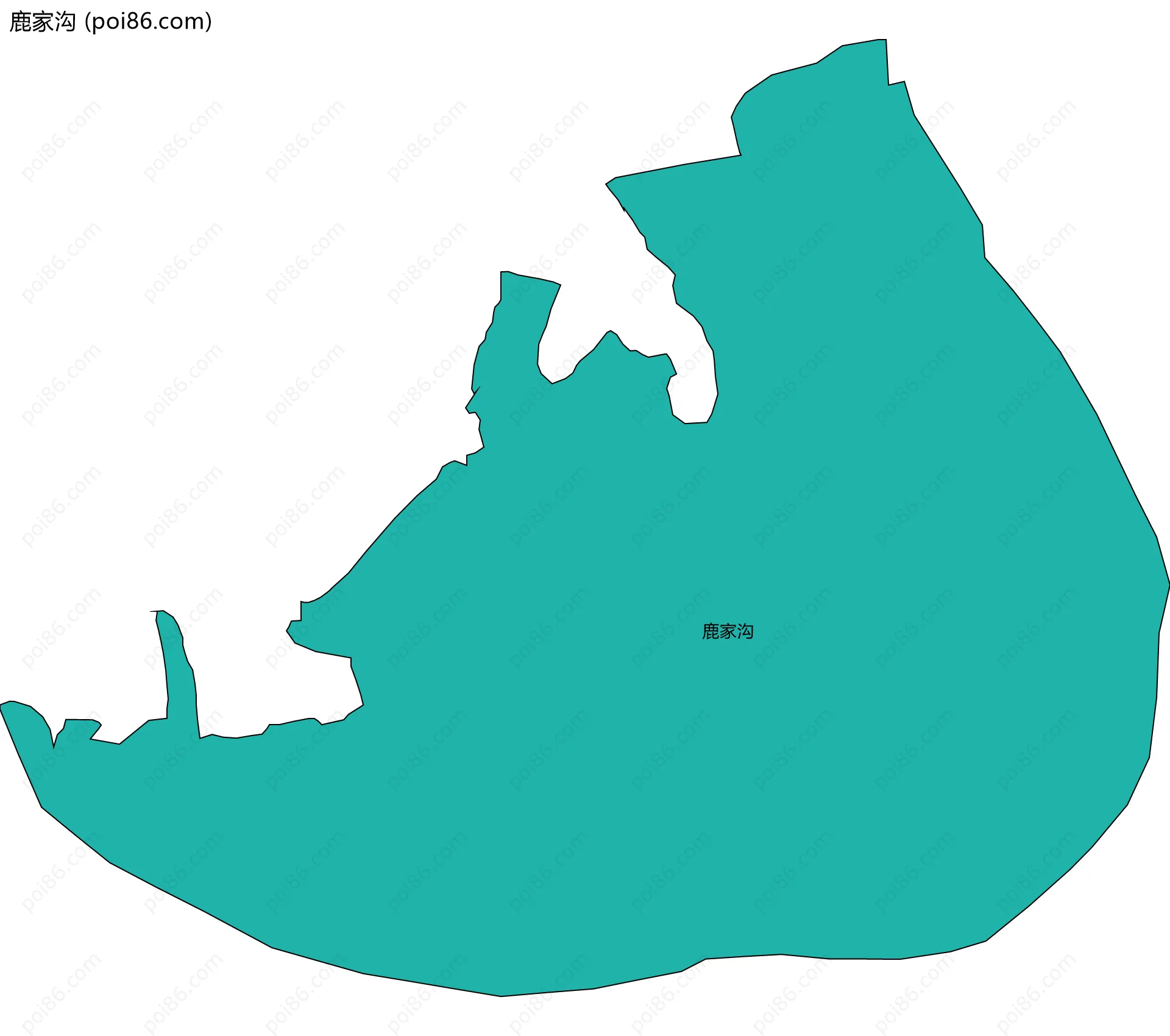 鹿家沟边界地图