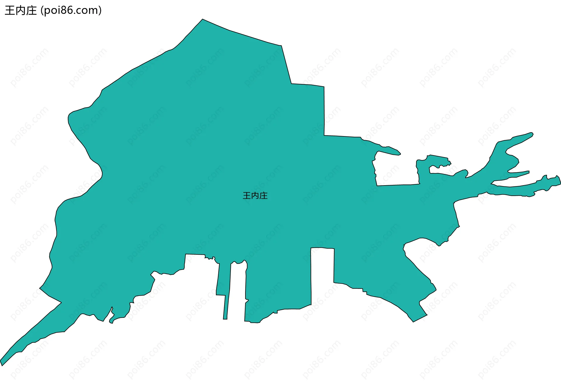 王内庄边界地图