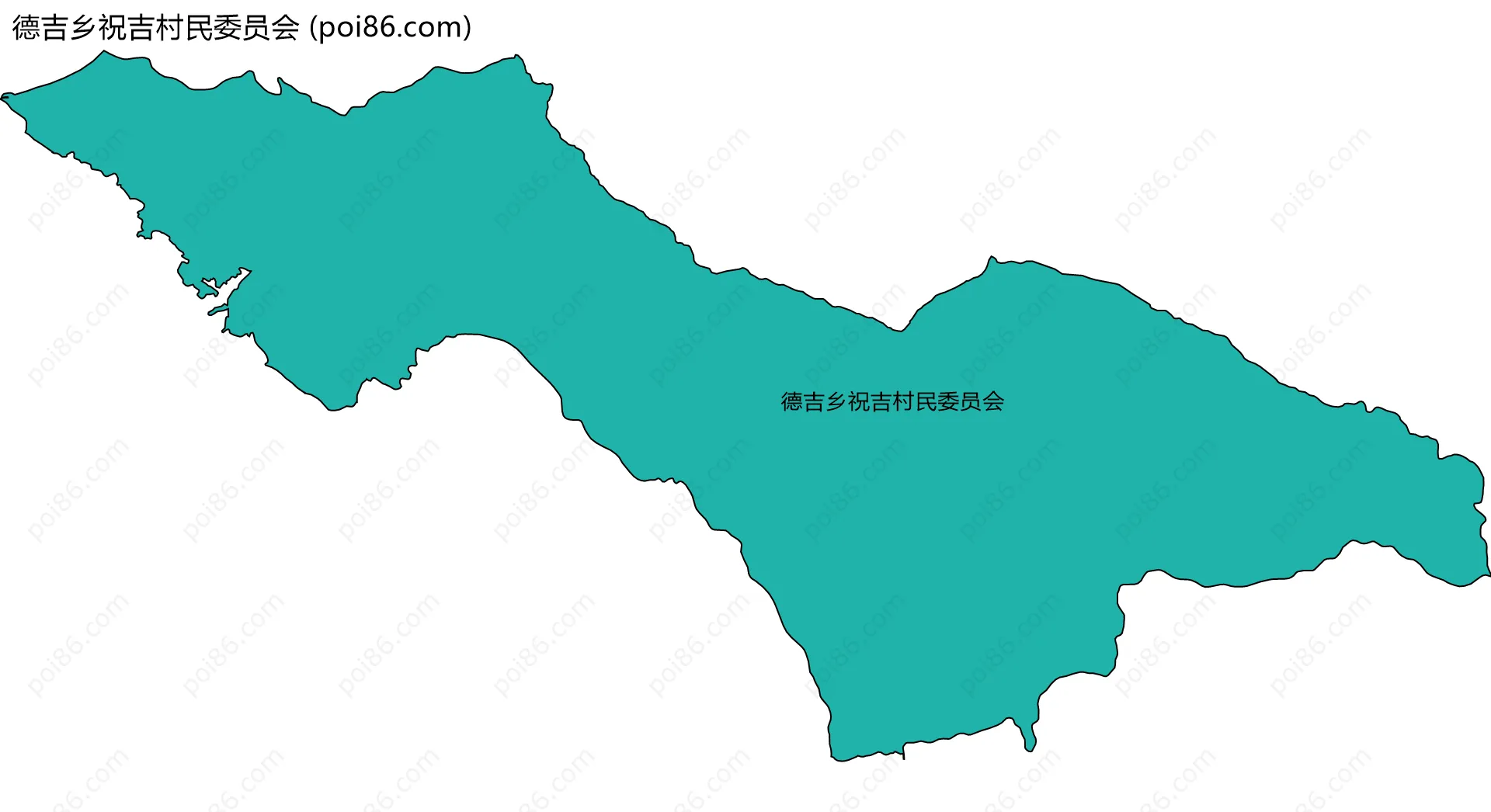 德吉乡祝吉村民委员会边界地图