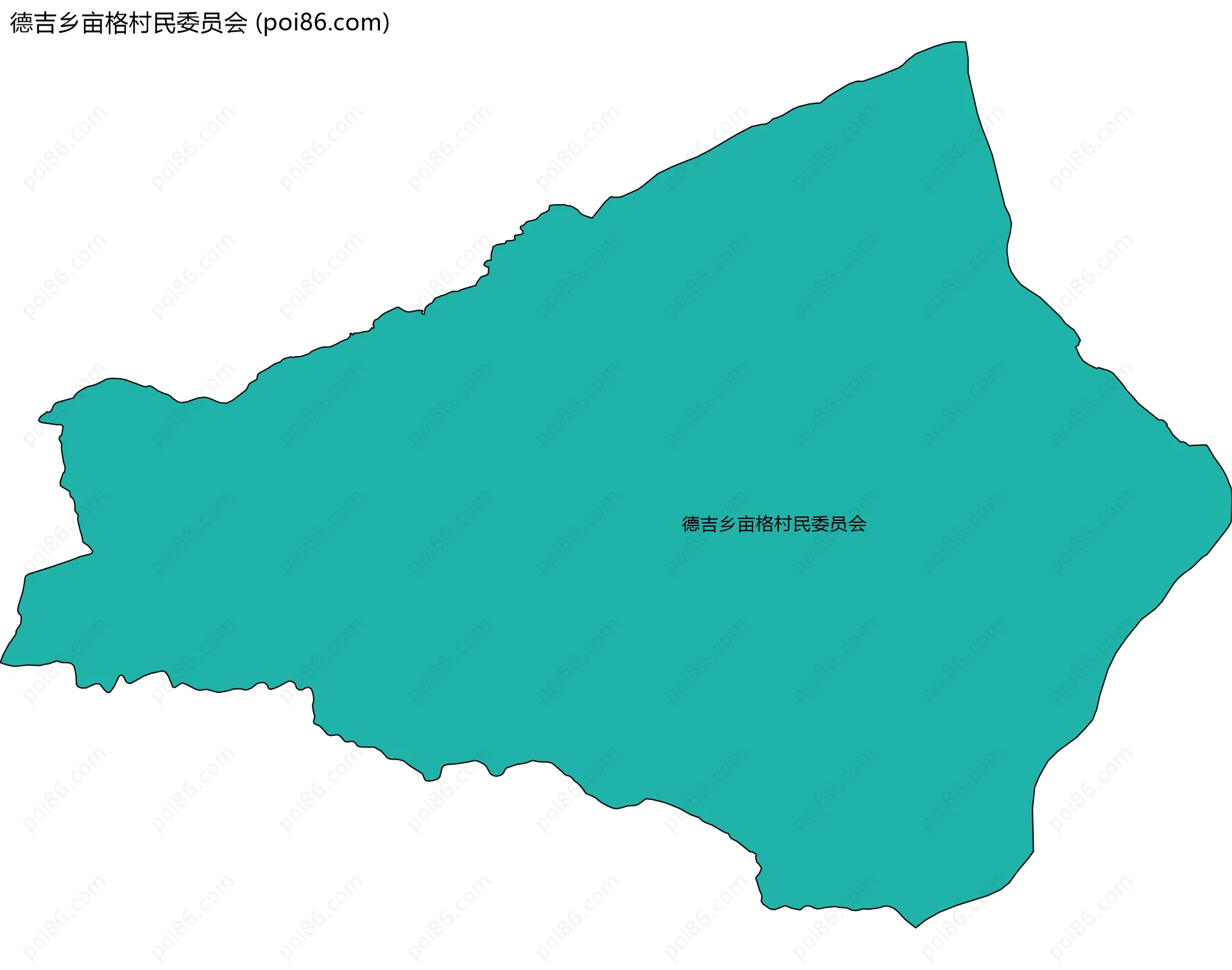 德吉乡亩格村民委员会边界地图