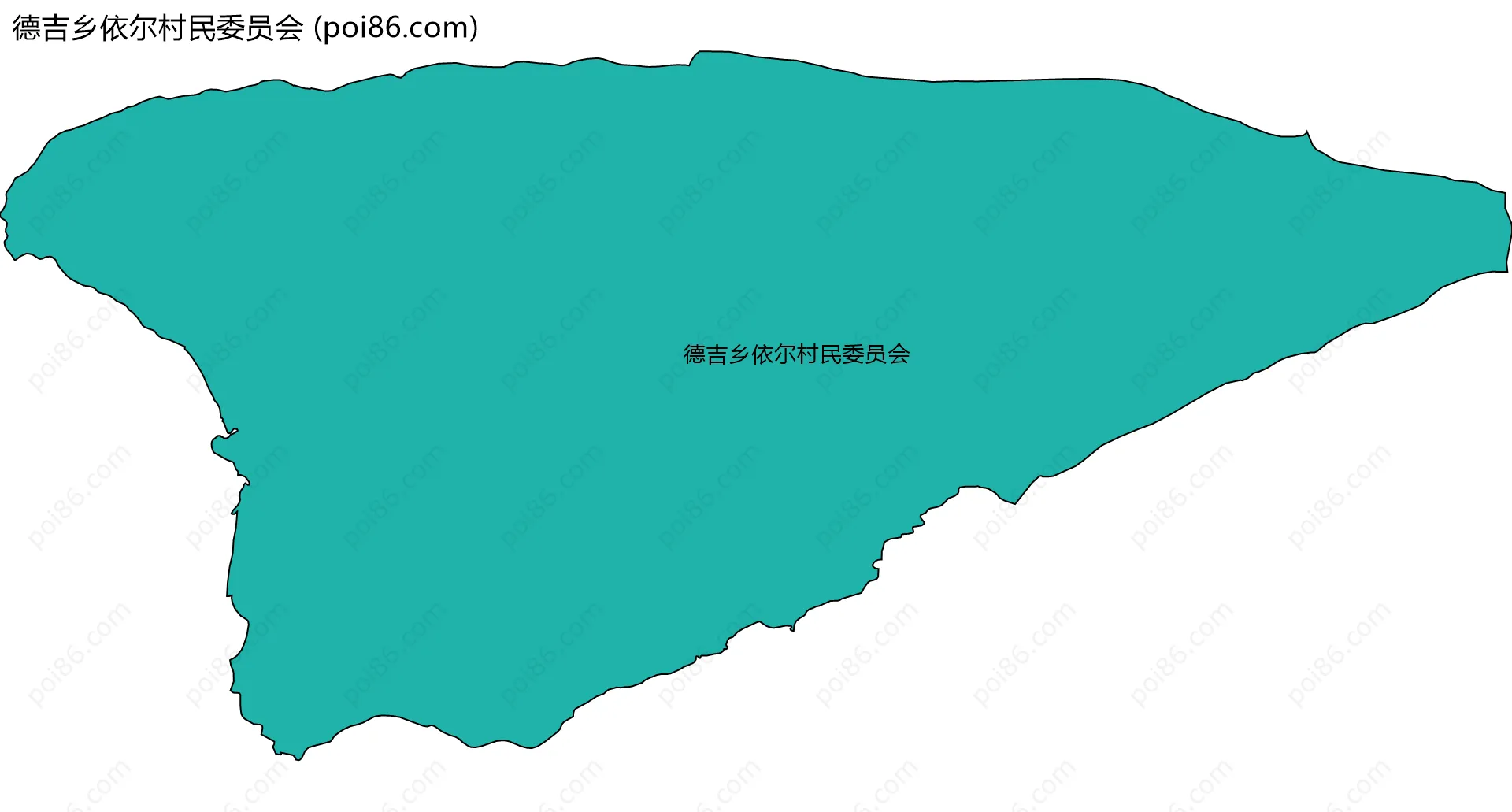 德吉乡依尔村民委员会边界地图