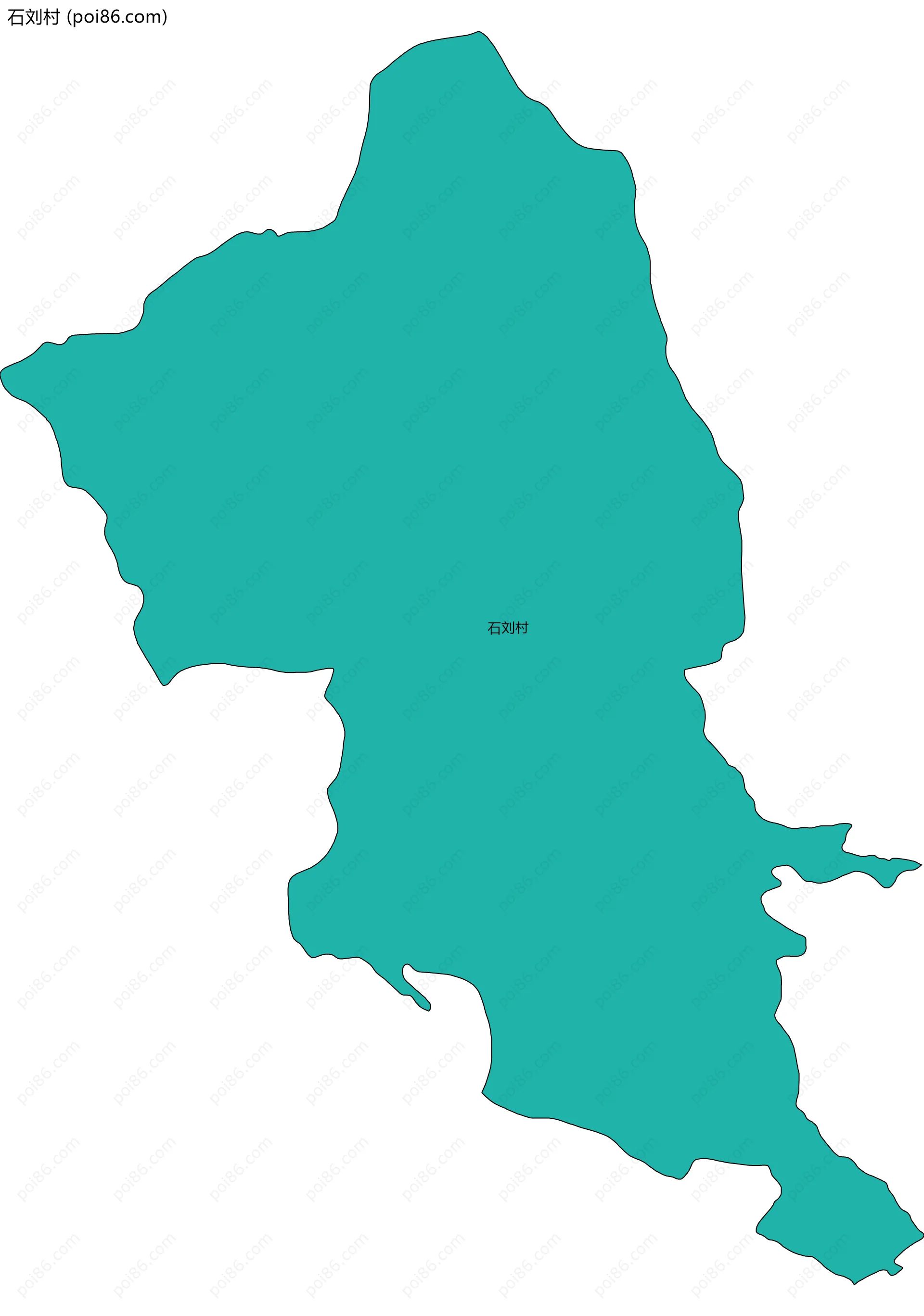 石刘村边界地图