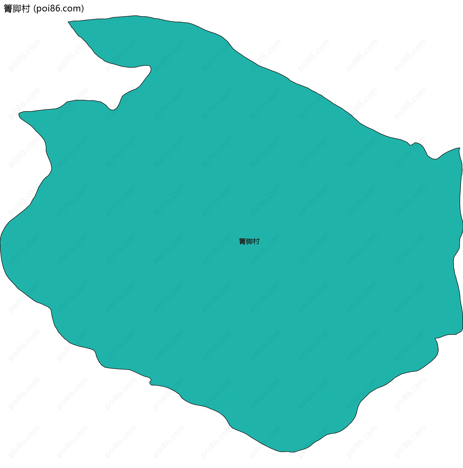 箐脚村边界地图