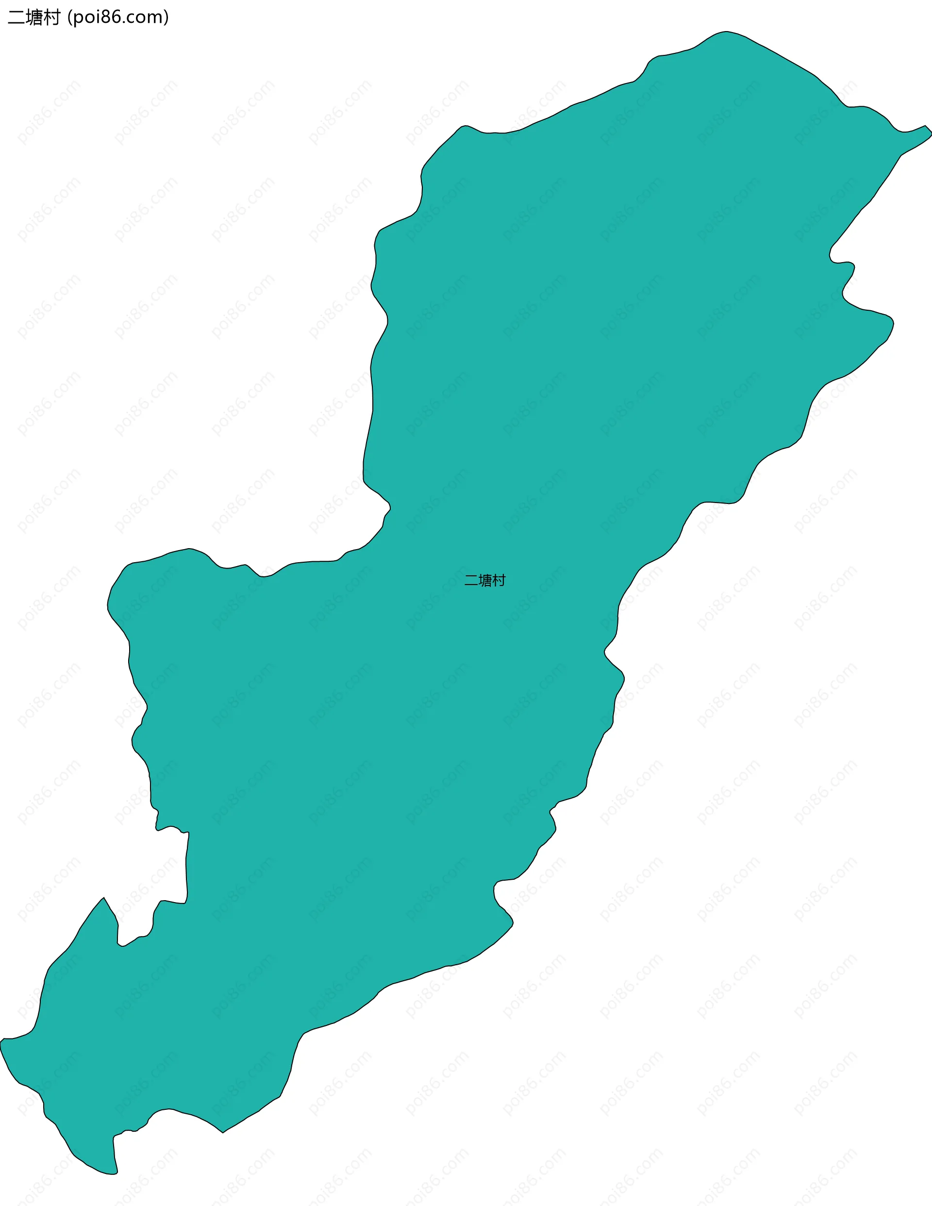 二塘村边界地图