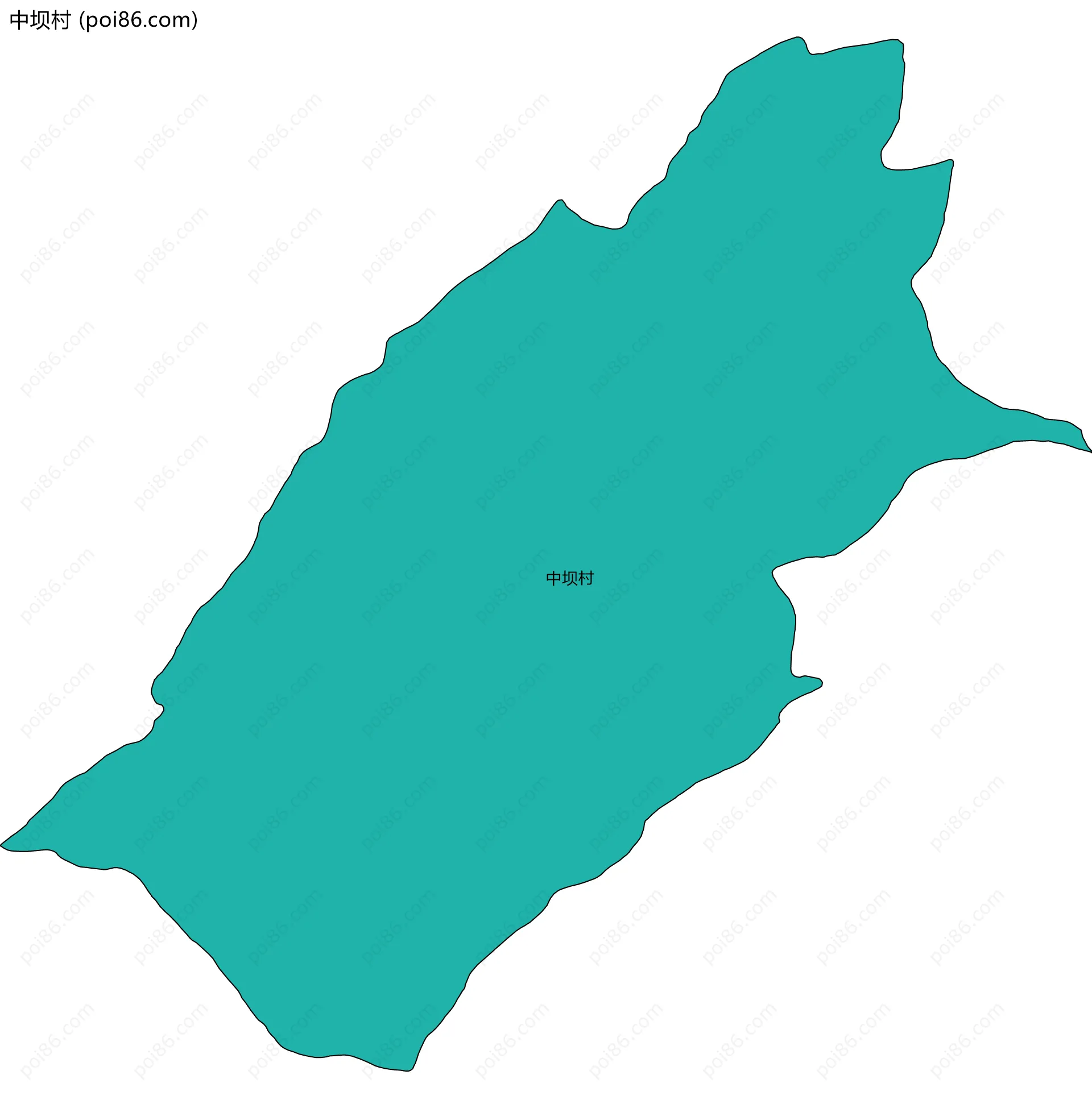 中坝村边界地图