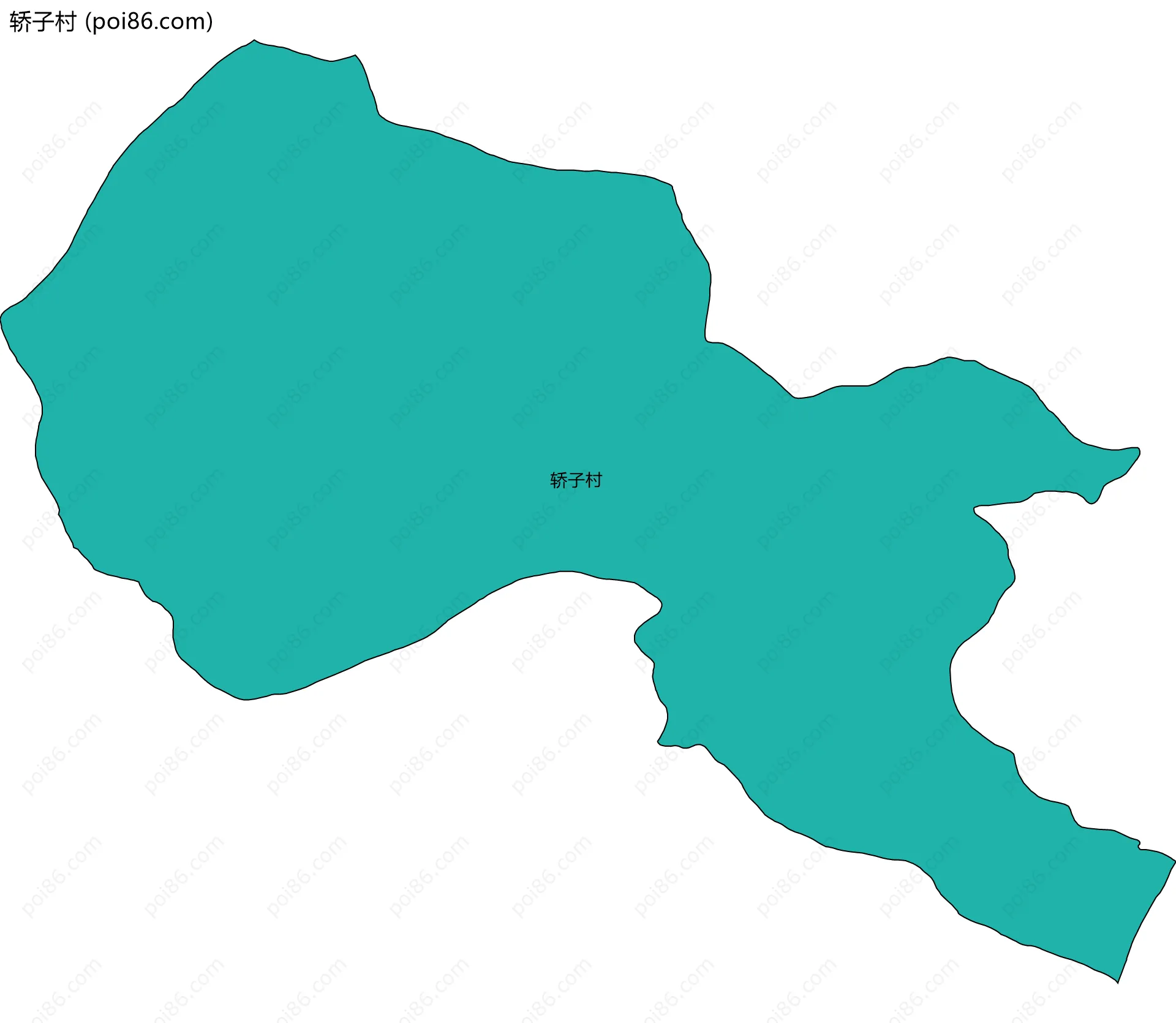 轿子村边界地图