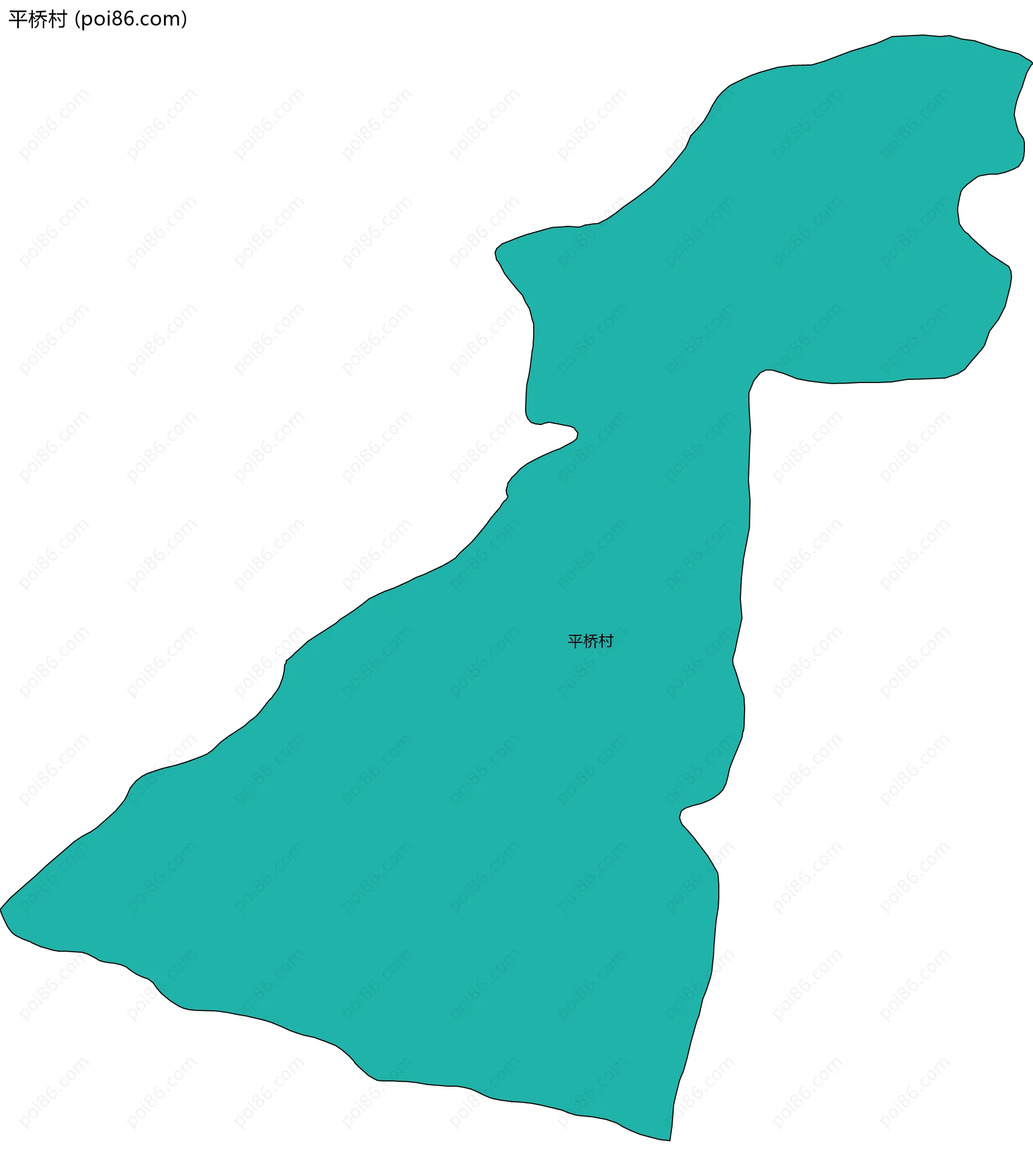 平桥村边界地图