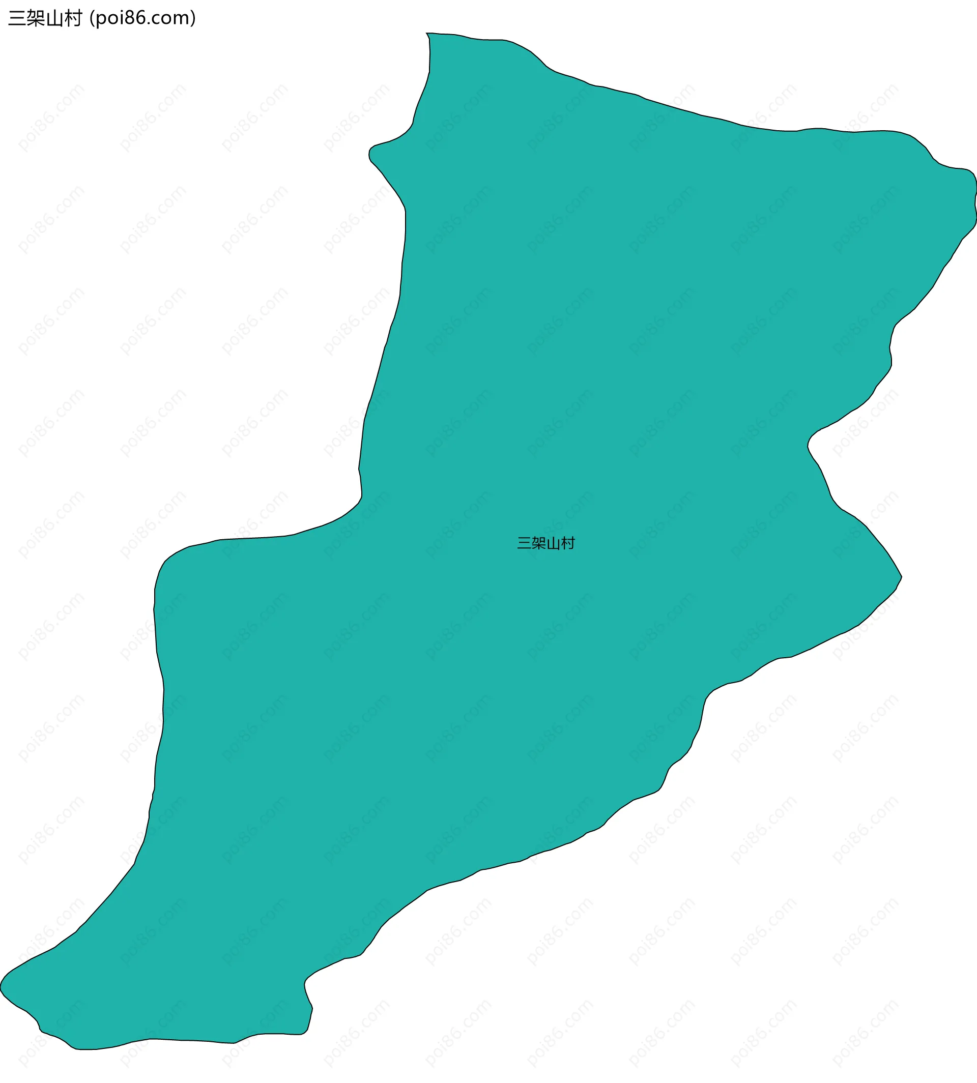 三架山村边界地图
