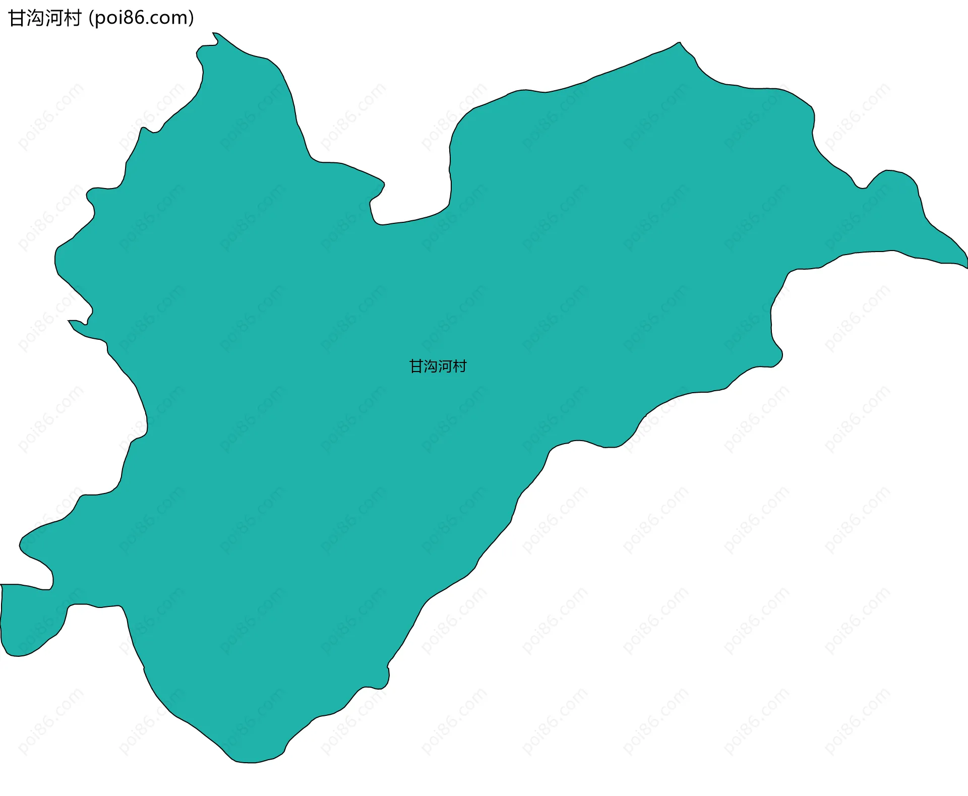 甘沟河村边界地图