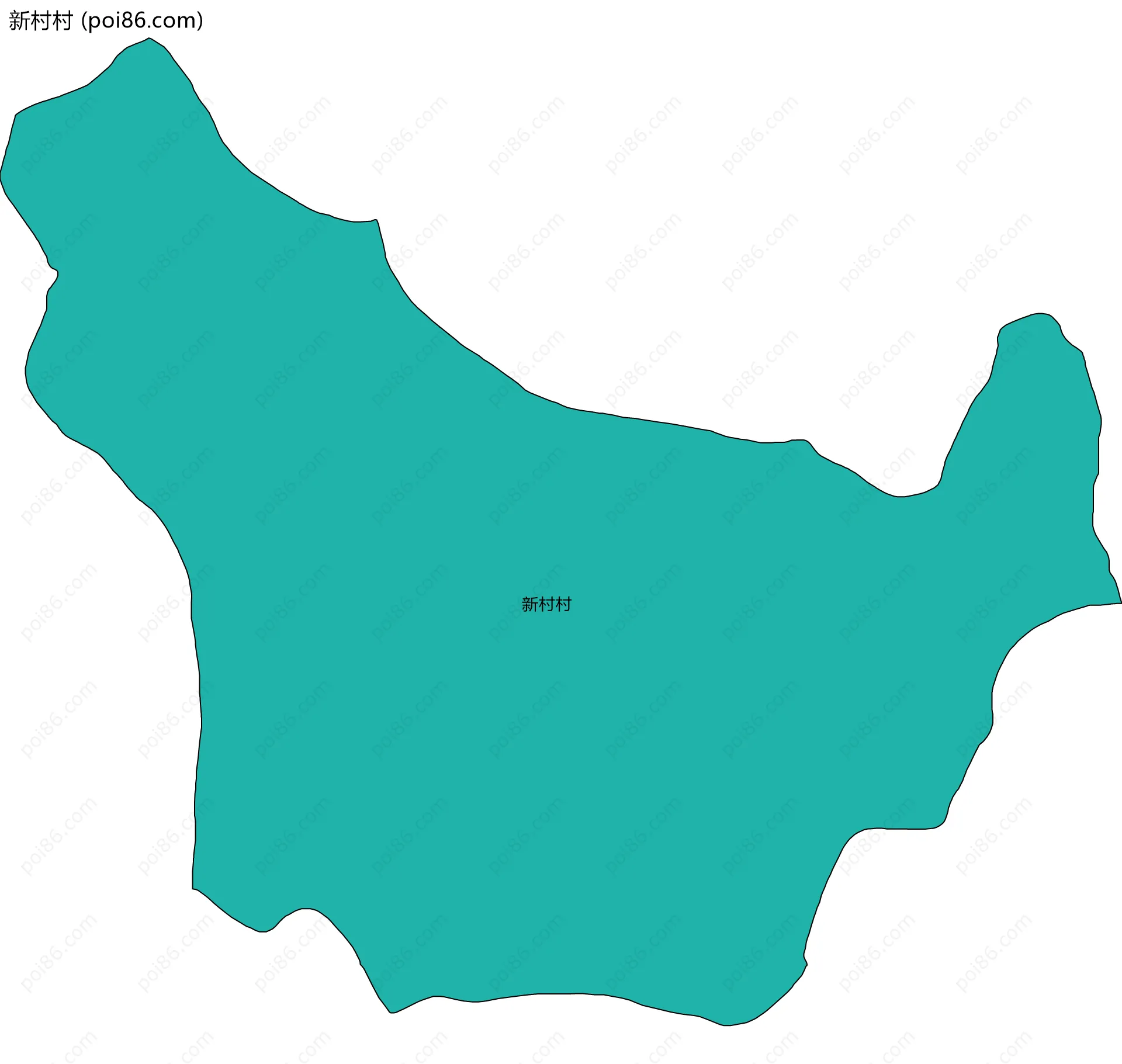 新村村边界地图