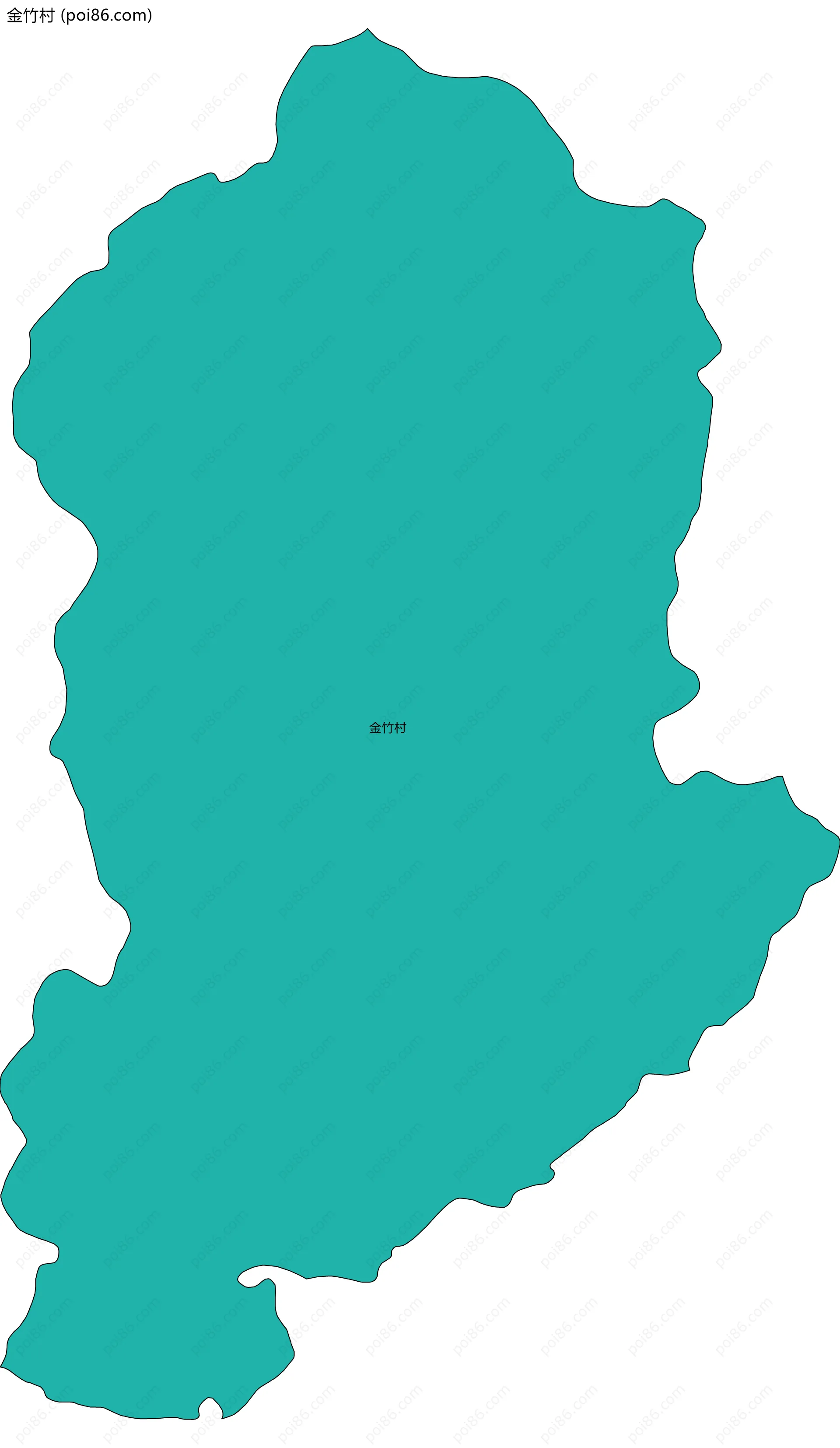 金竹村边界地图