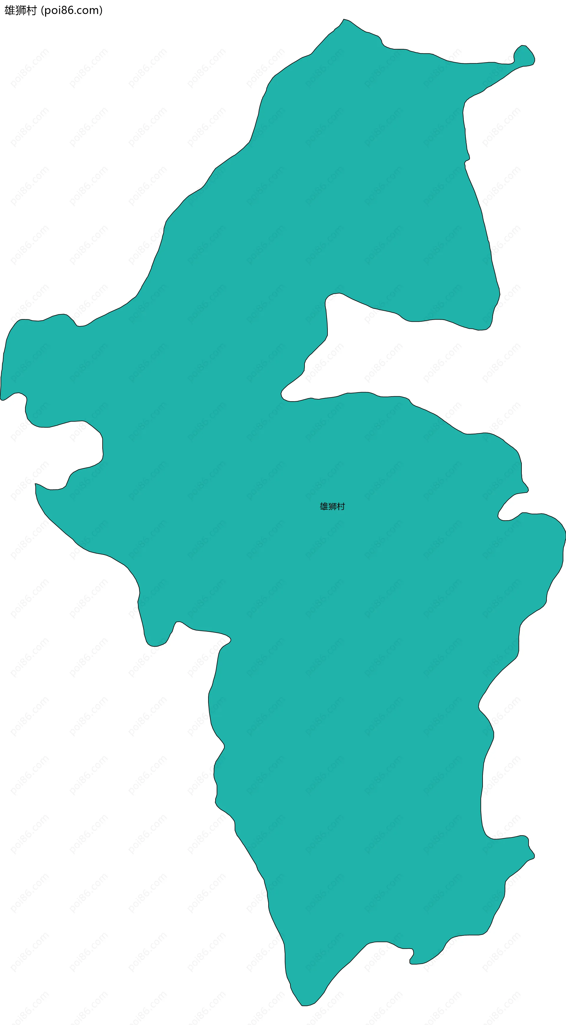 雄狮村边界地图