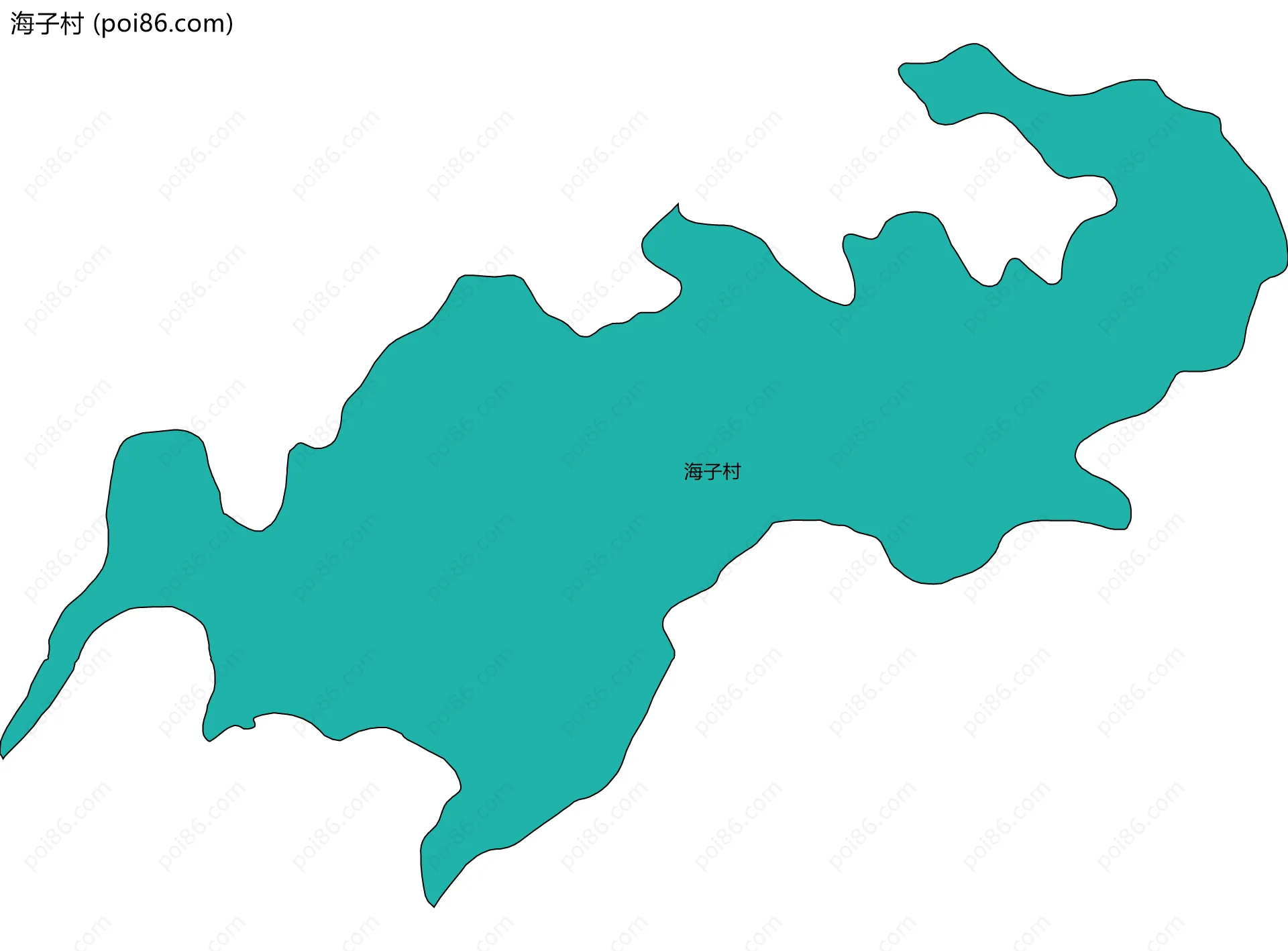 海子村边界地图