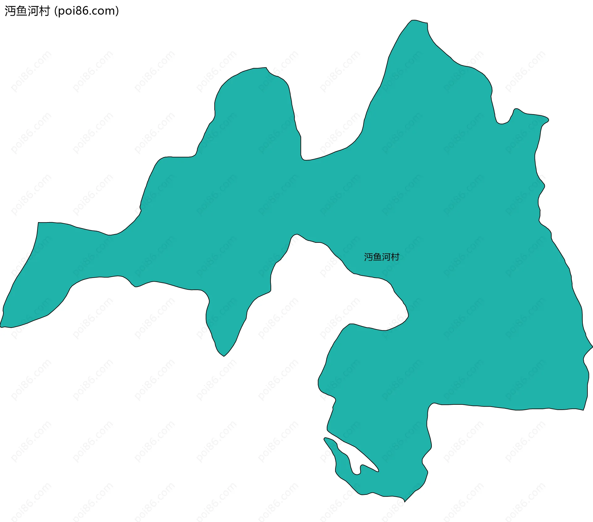 沔鱼河村边界地图