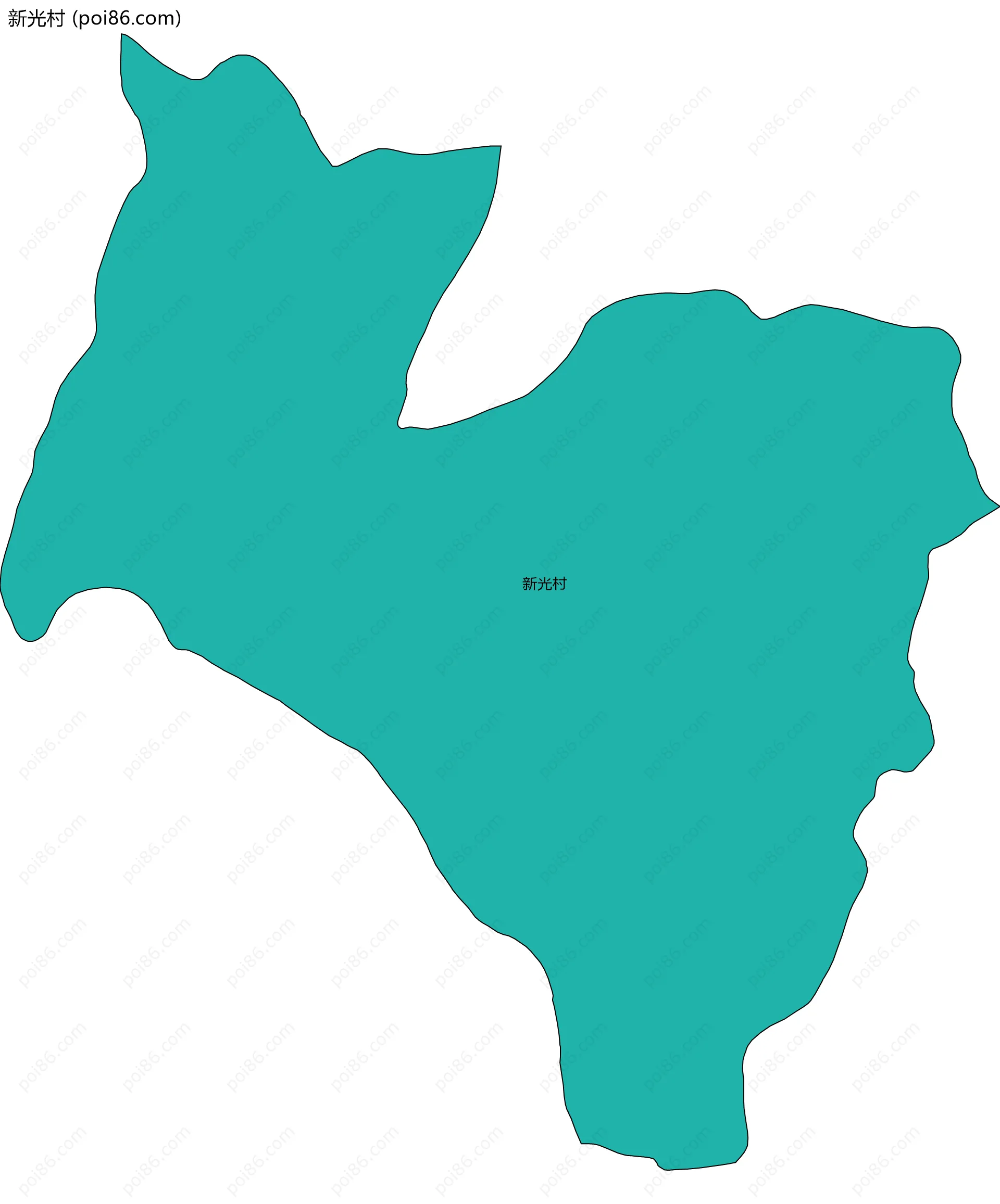 新光村边界地图