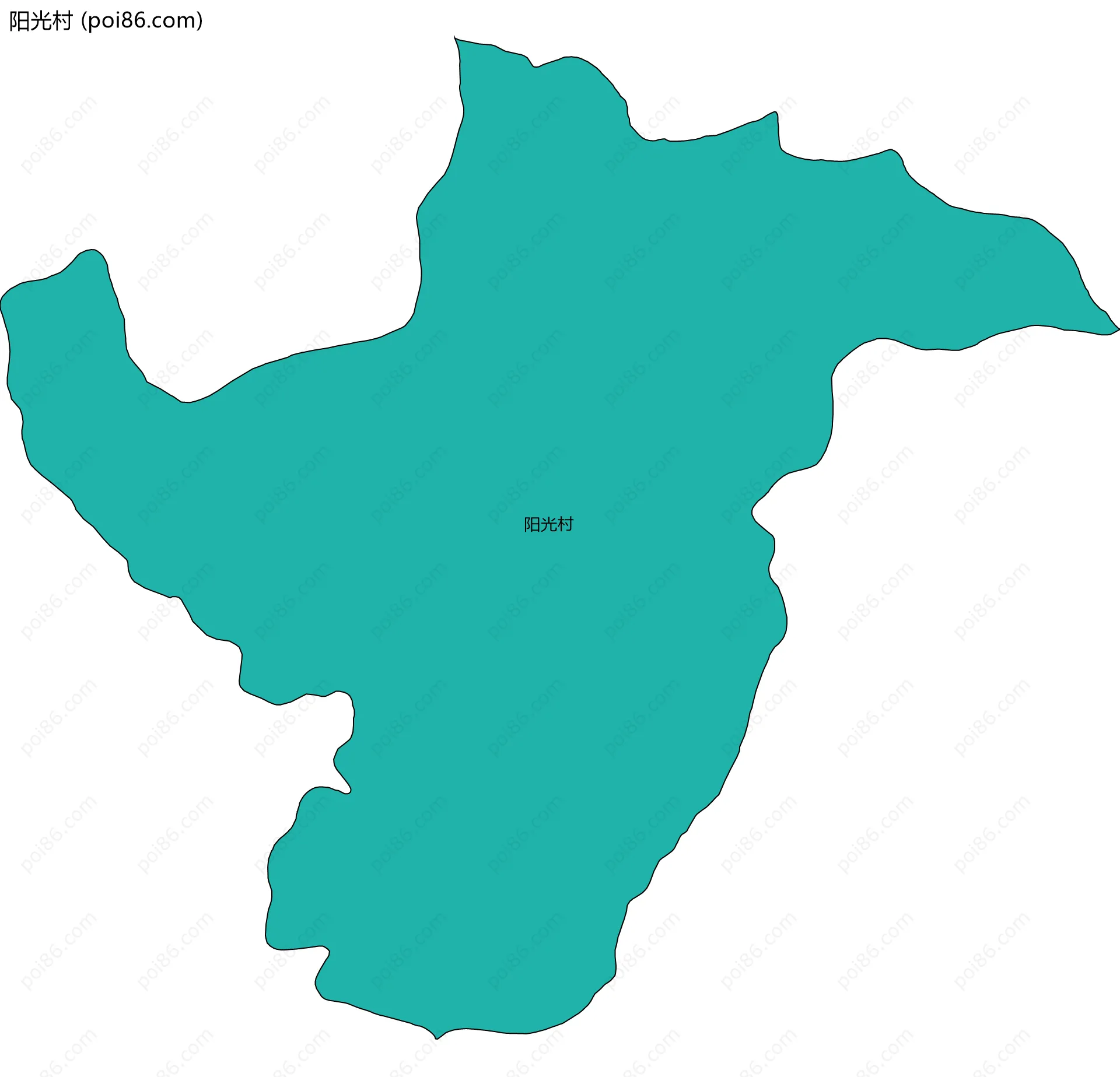 阳光村边界地图