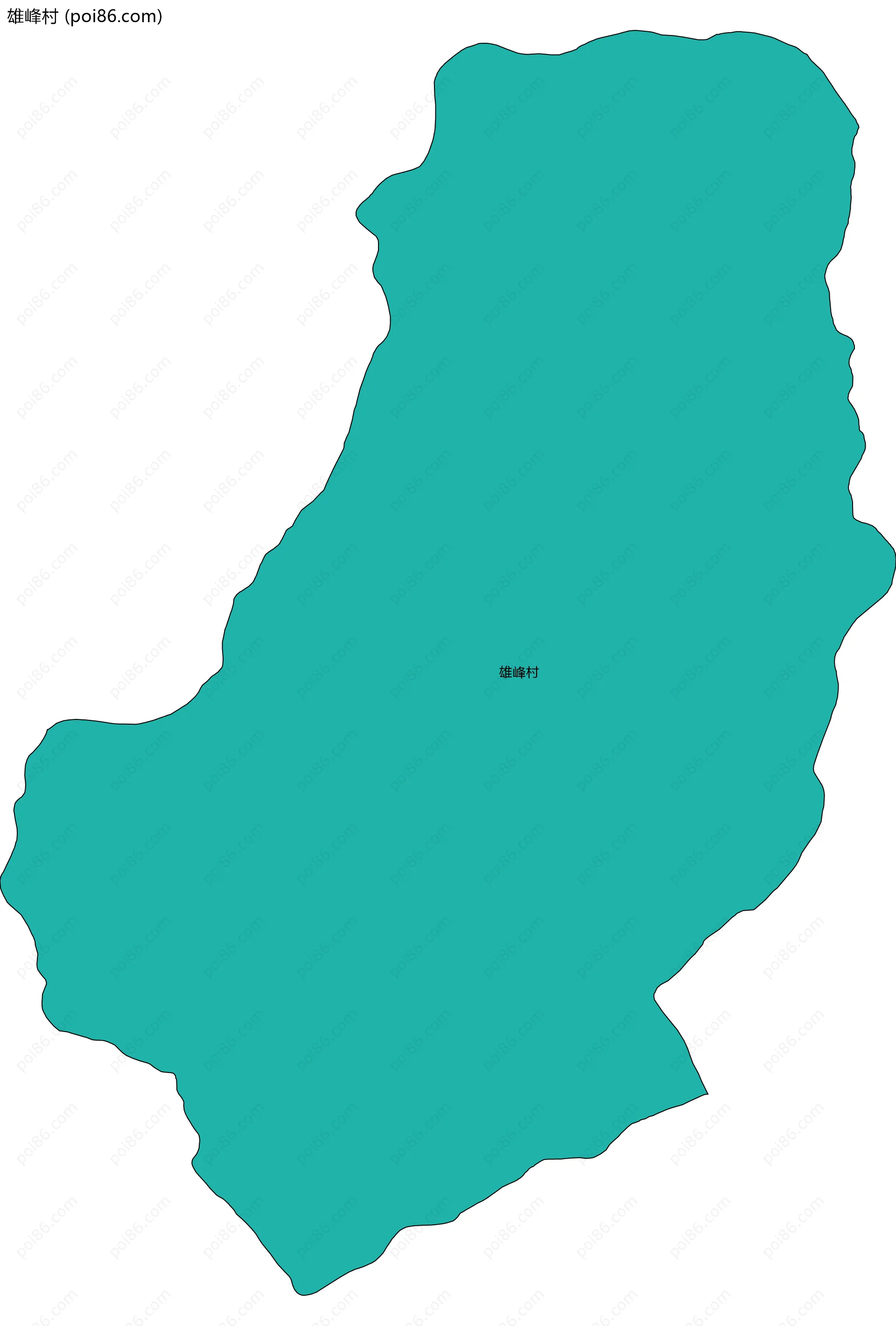 雄峰村边界地图