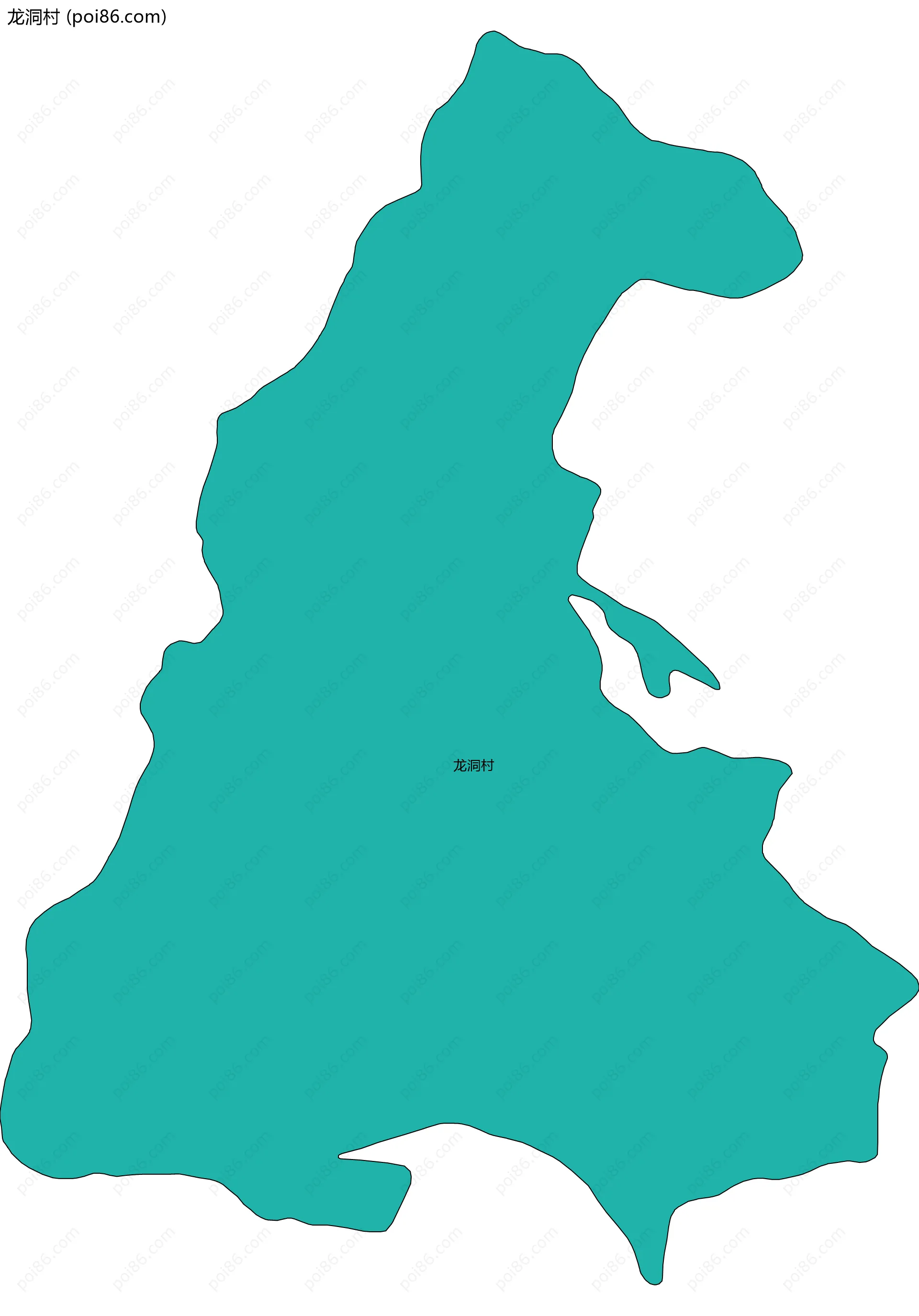 龙洞村边界地图