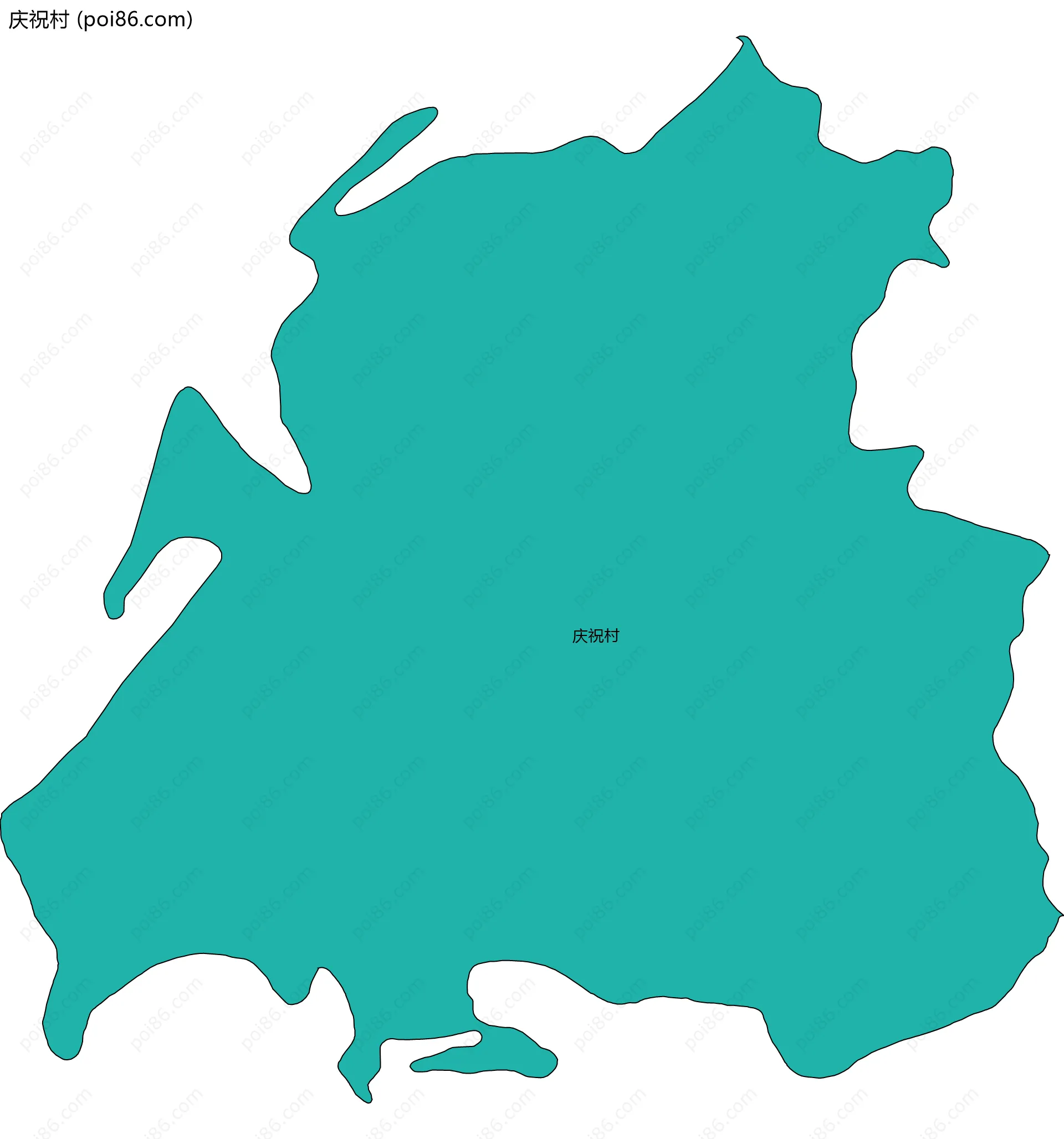 庆祝村边界地图