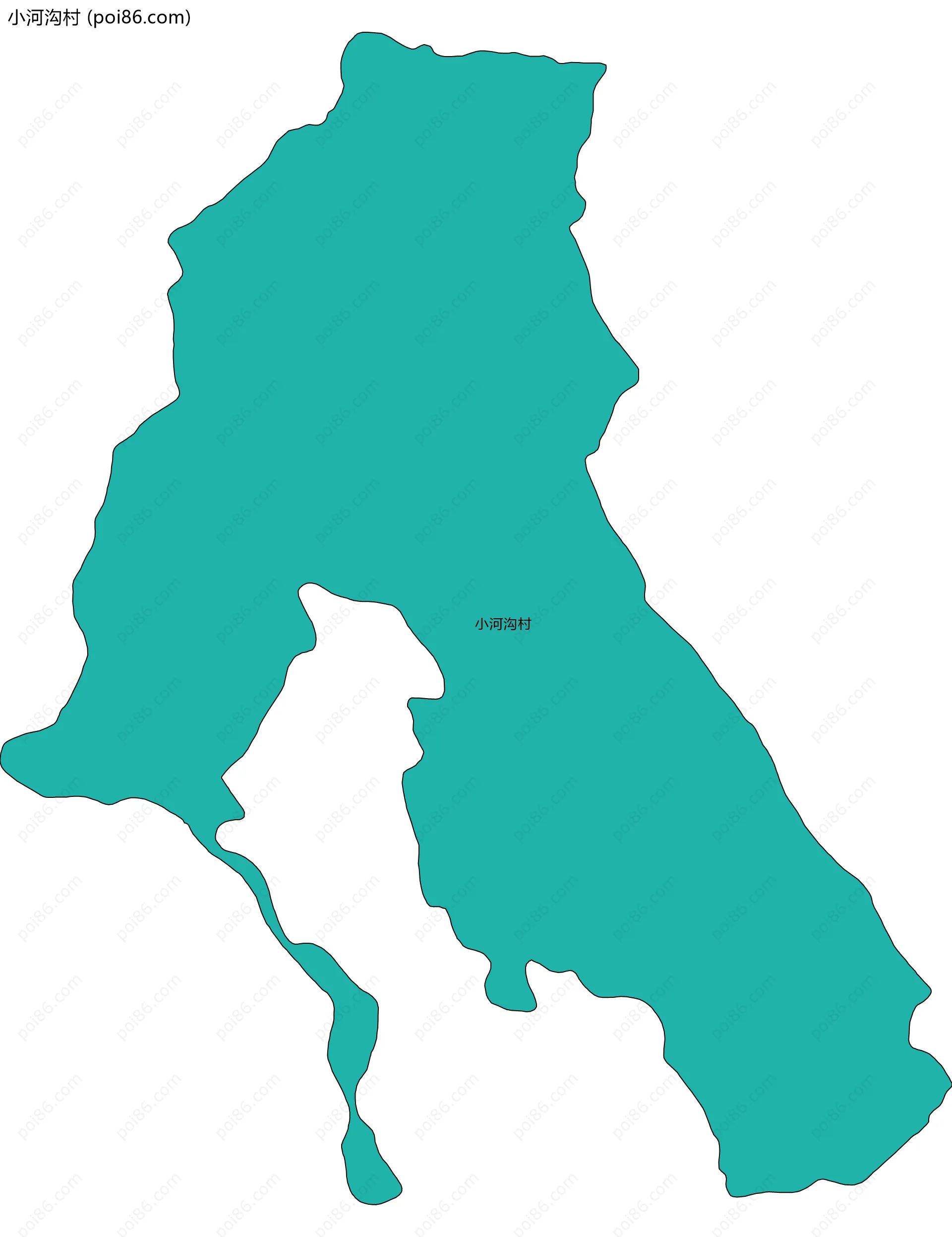 小河沟村边界地图