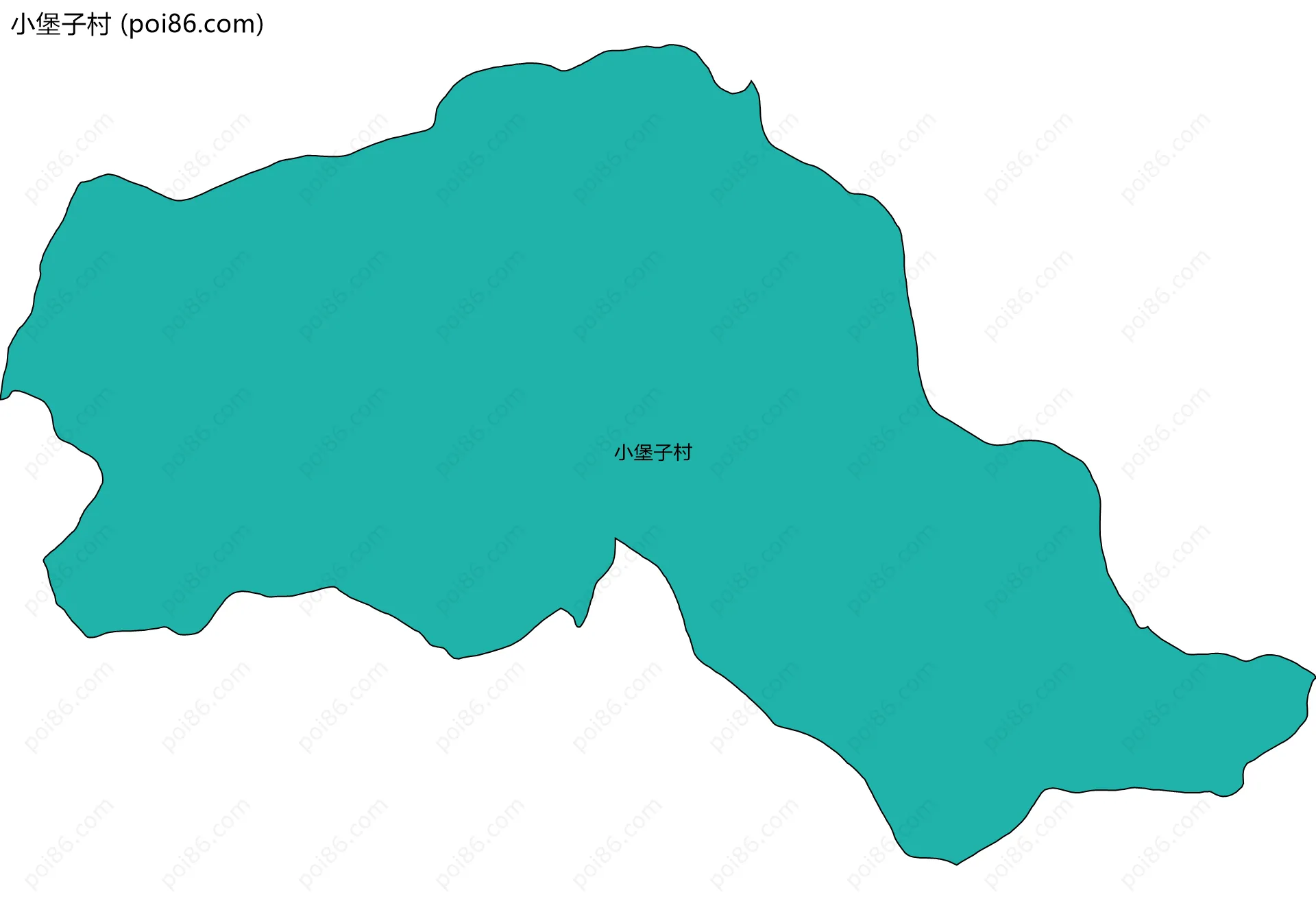 小堡子村边界地图