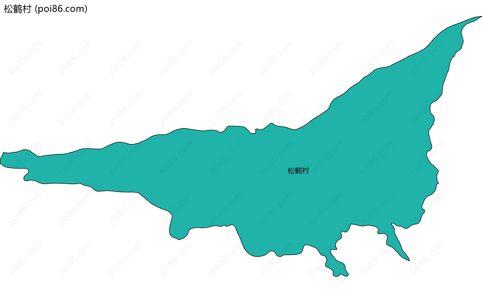 松鹤村边界地图