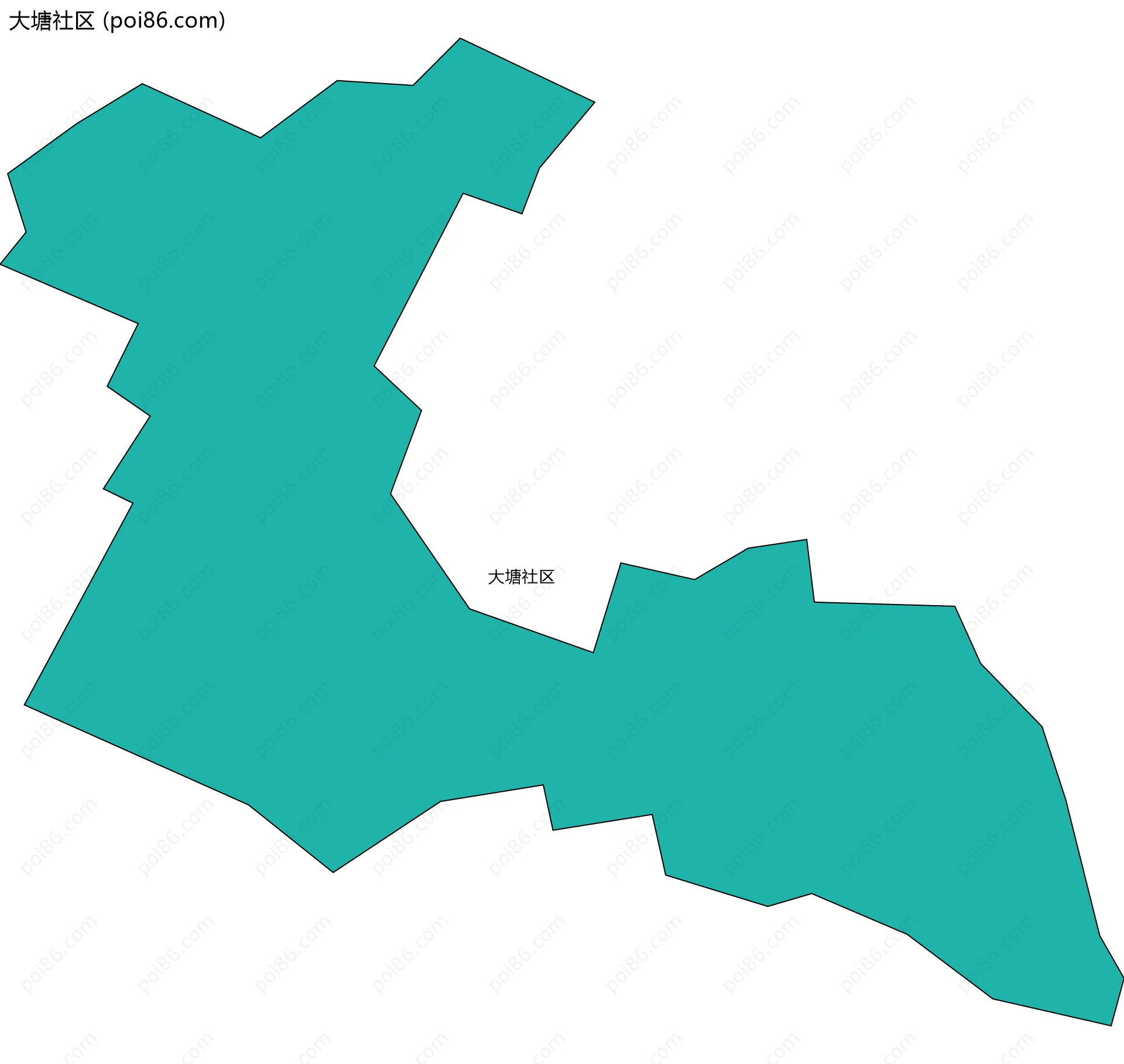 大塘社区边界地图