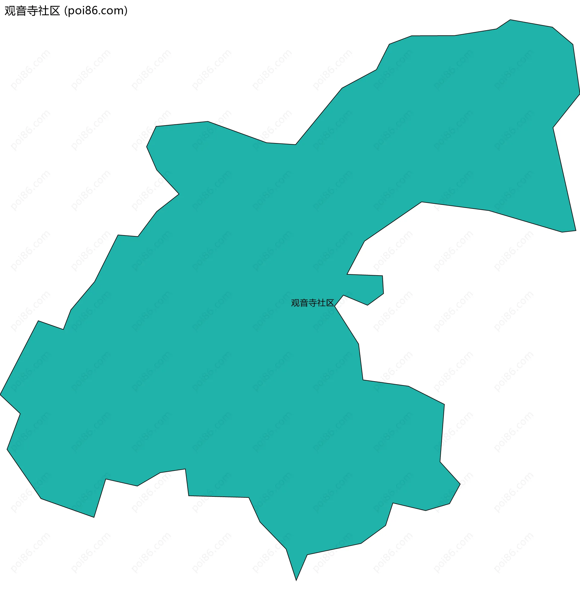 观音寺社区边界地图