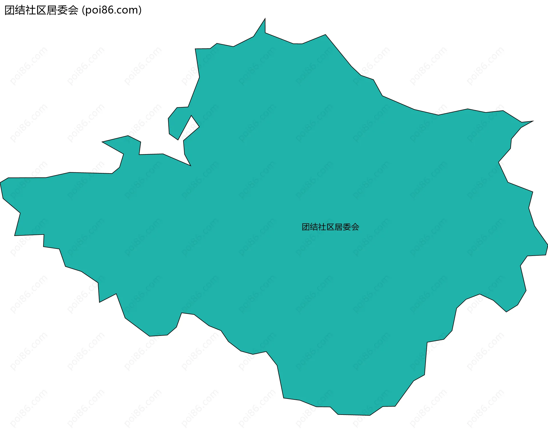 团结社区居委会边界地图