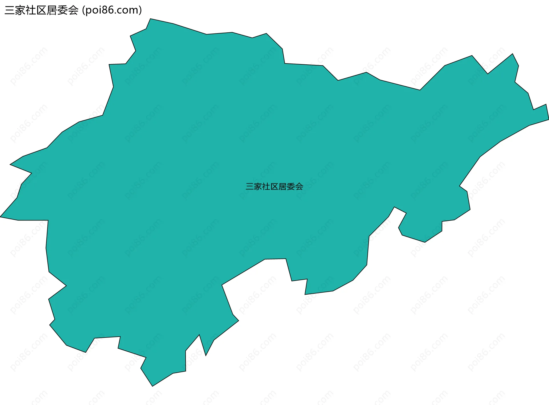 三家社区居委会边界地图
