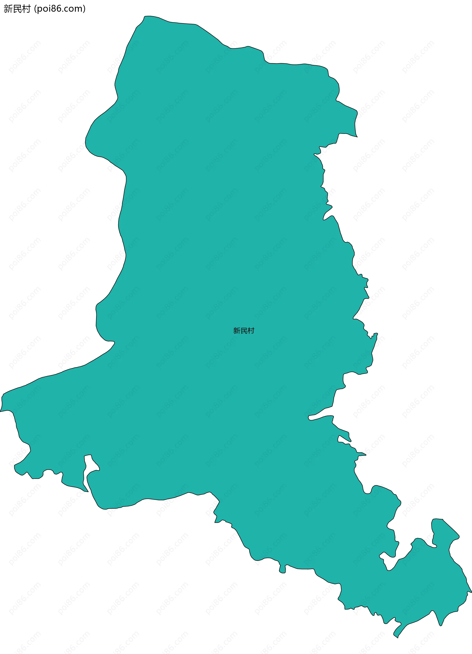 新民村边界地图
