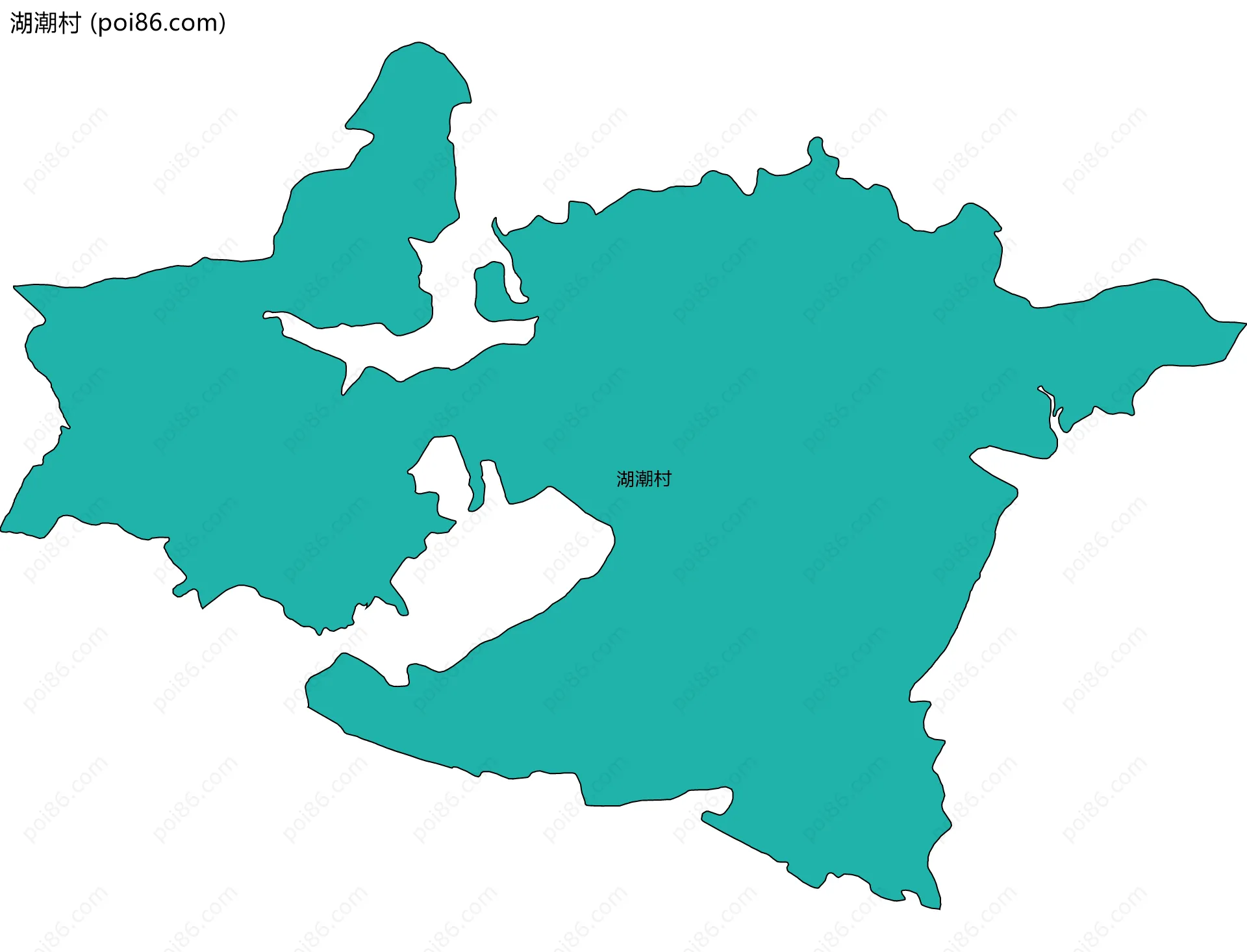湖潮村边界地图