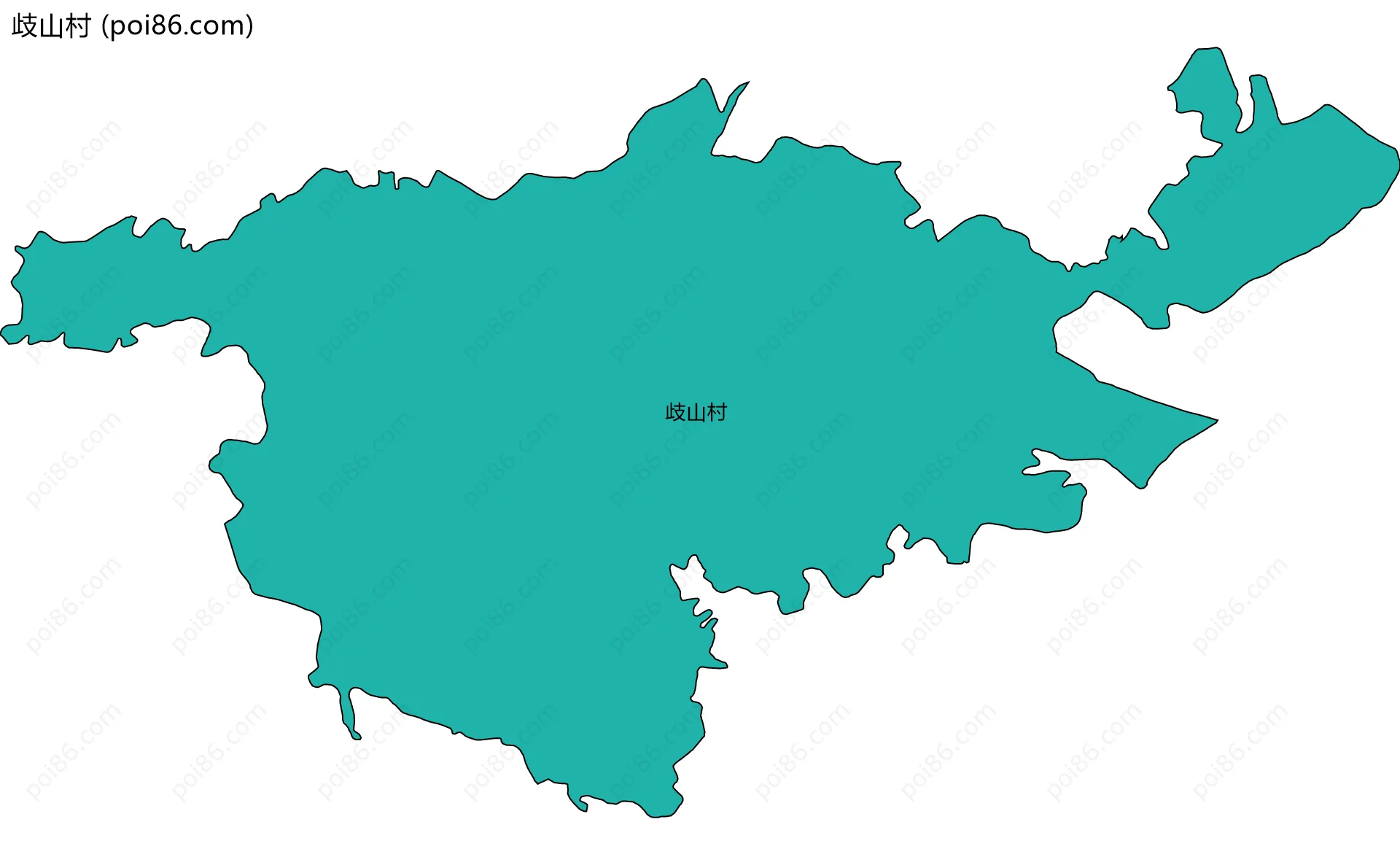 歧山村边界地图