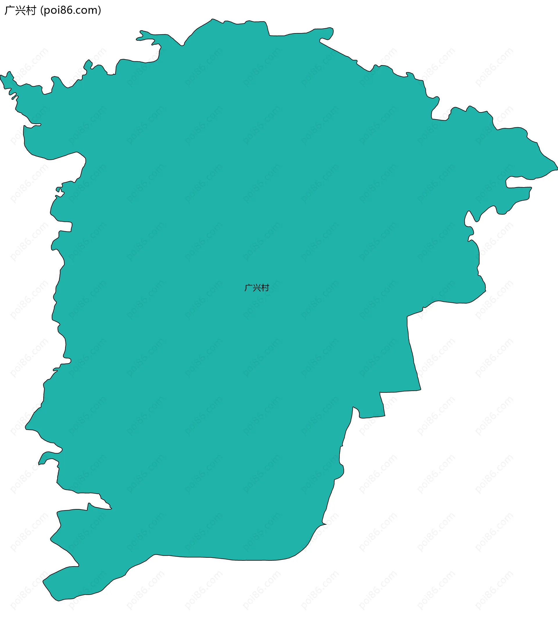 广兴村边界地图