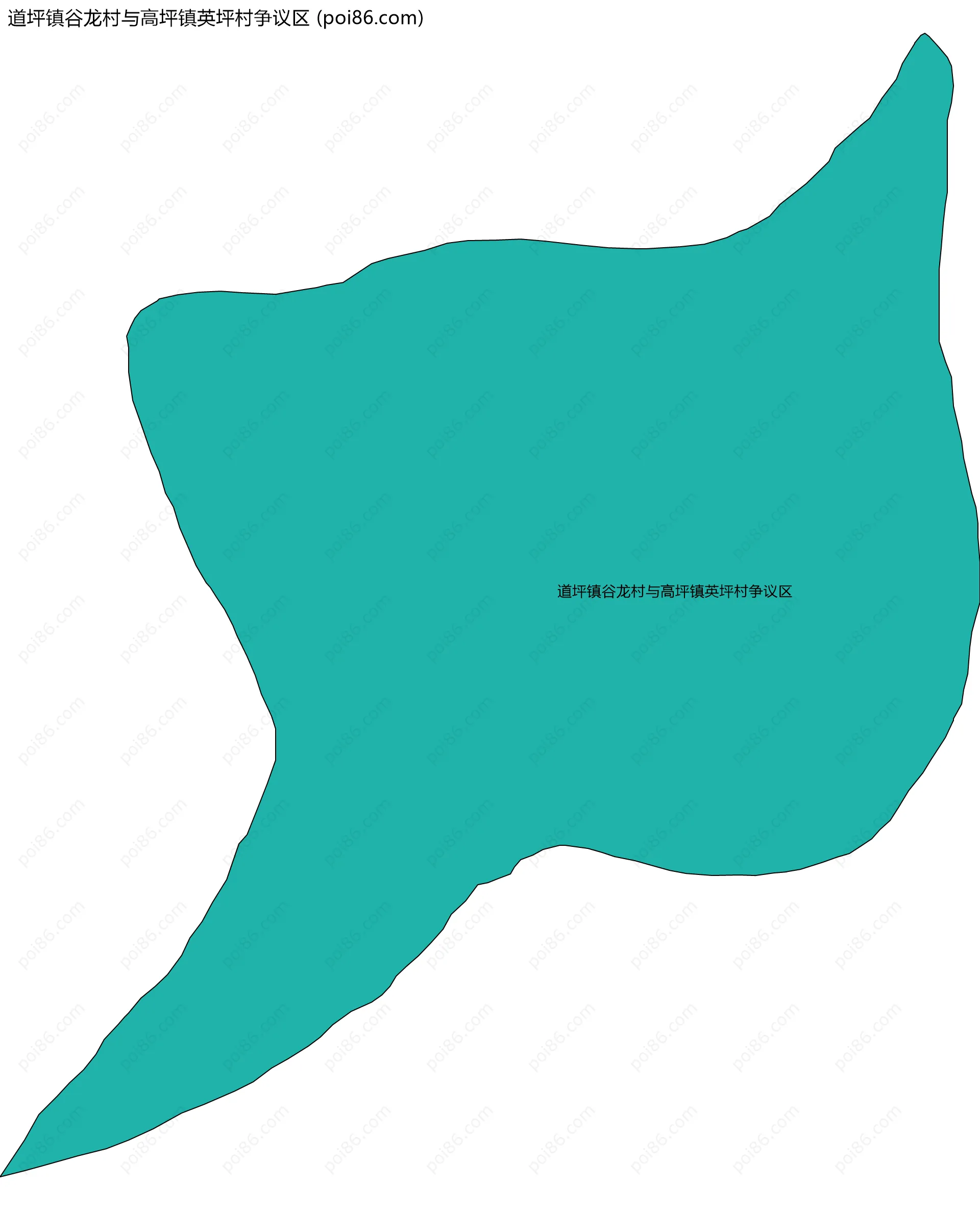 道坪镇谷龙村与高坪镇英坪村争议区边界地图
