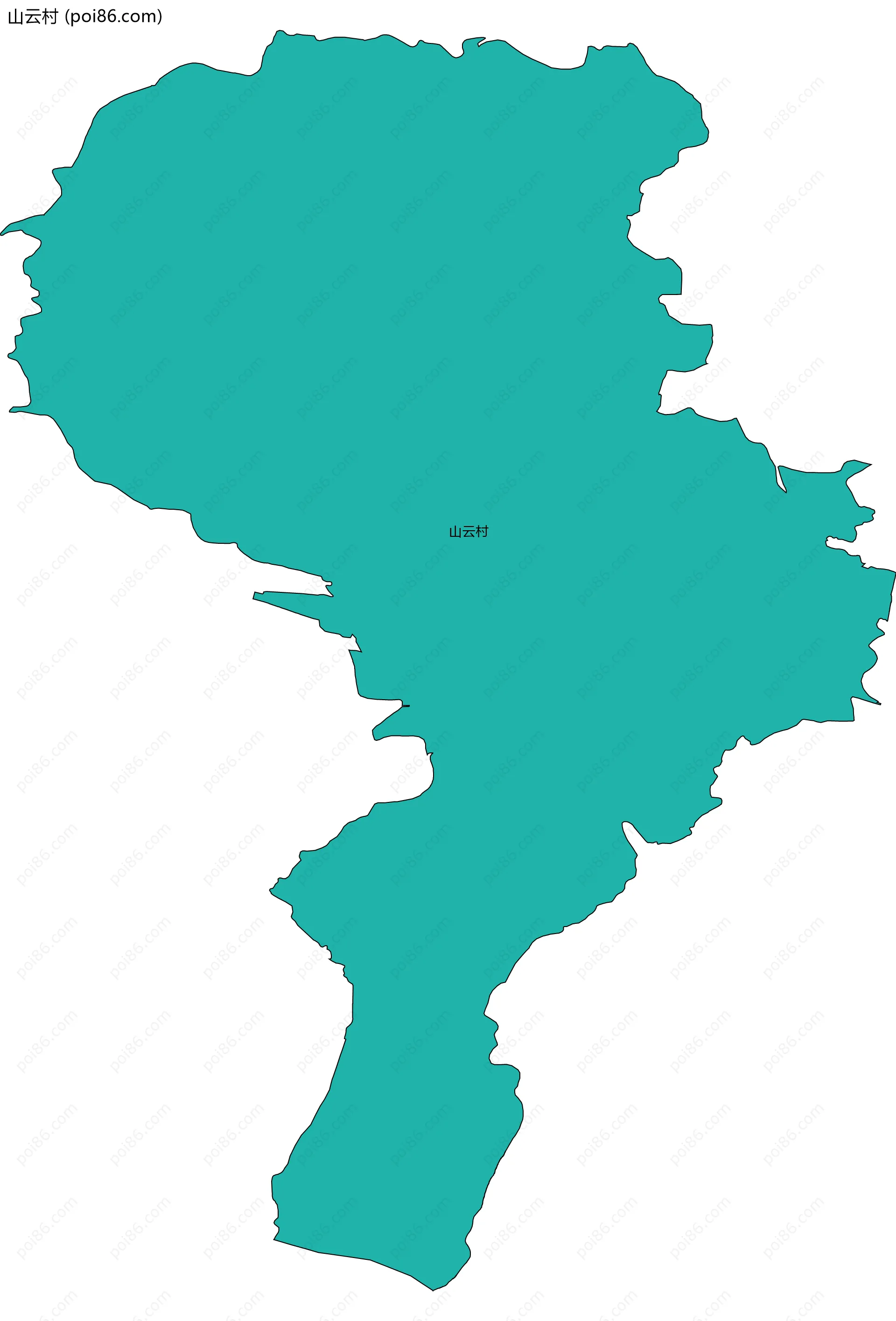 山云村边界地图